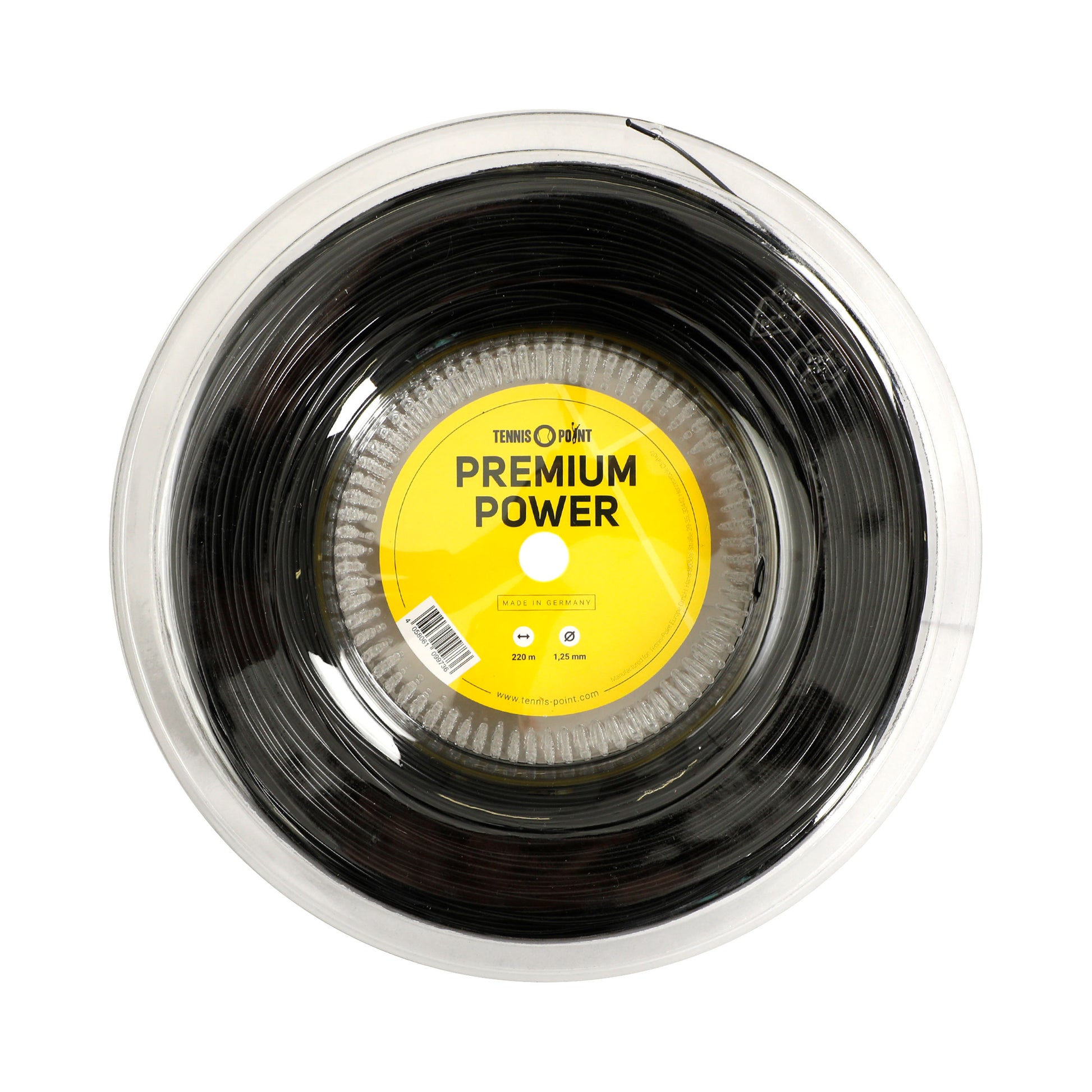 Tennis-Point Premium Power Strenge,Rulle 220m-Sort
