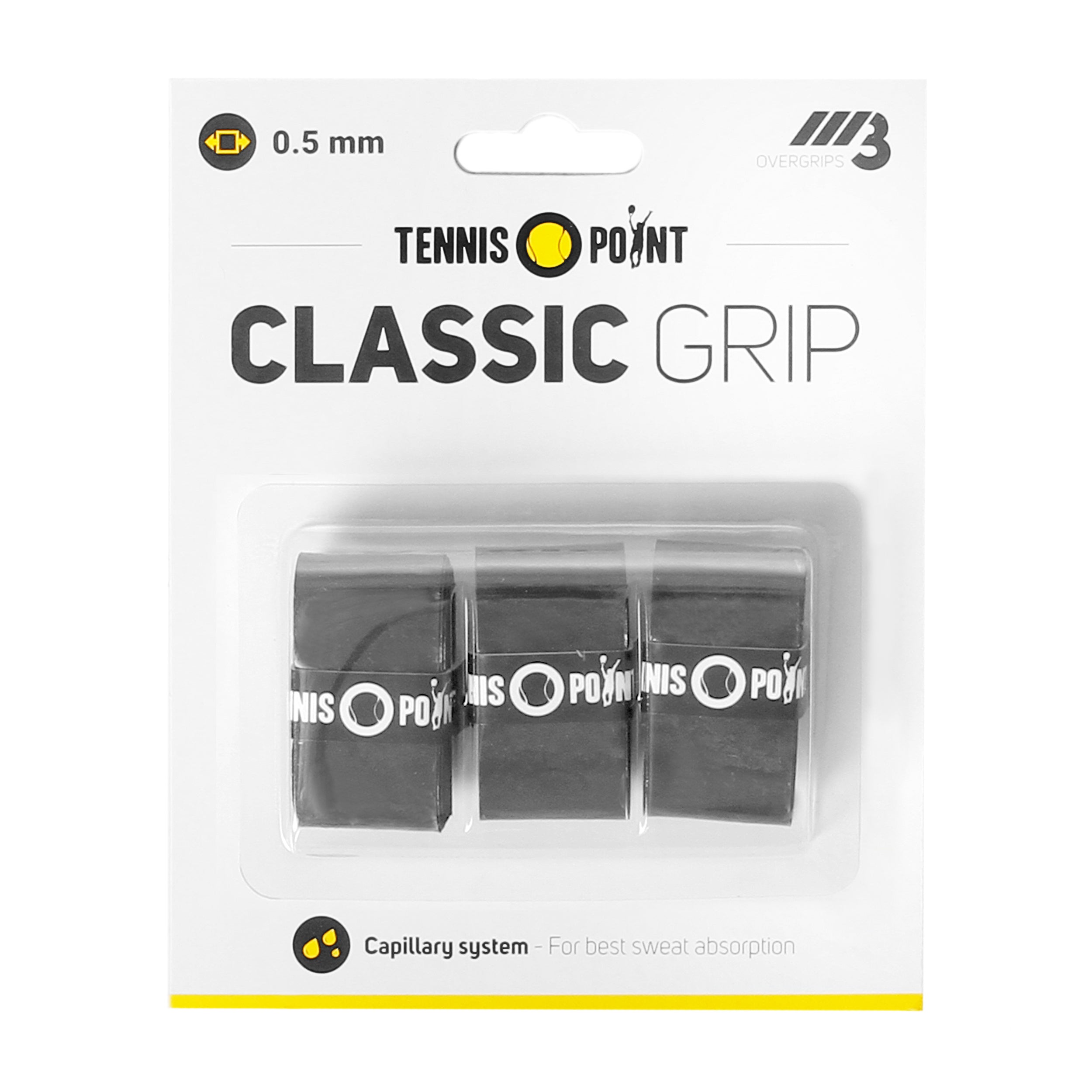 Tennis-Point Classic Grip Pakke med 3 - sort