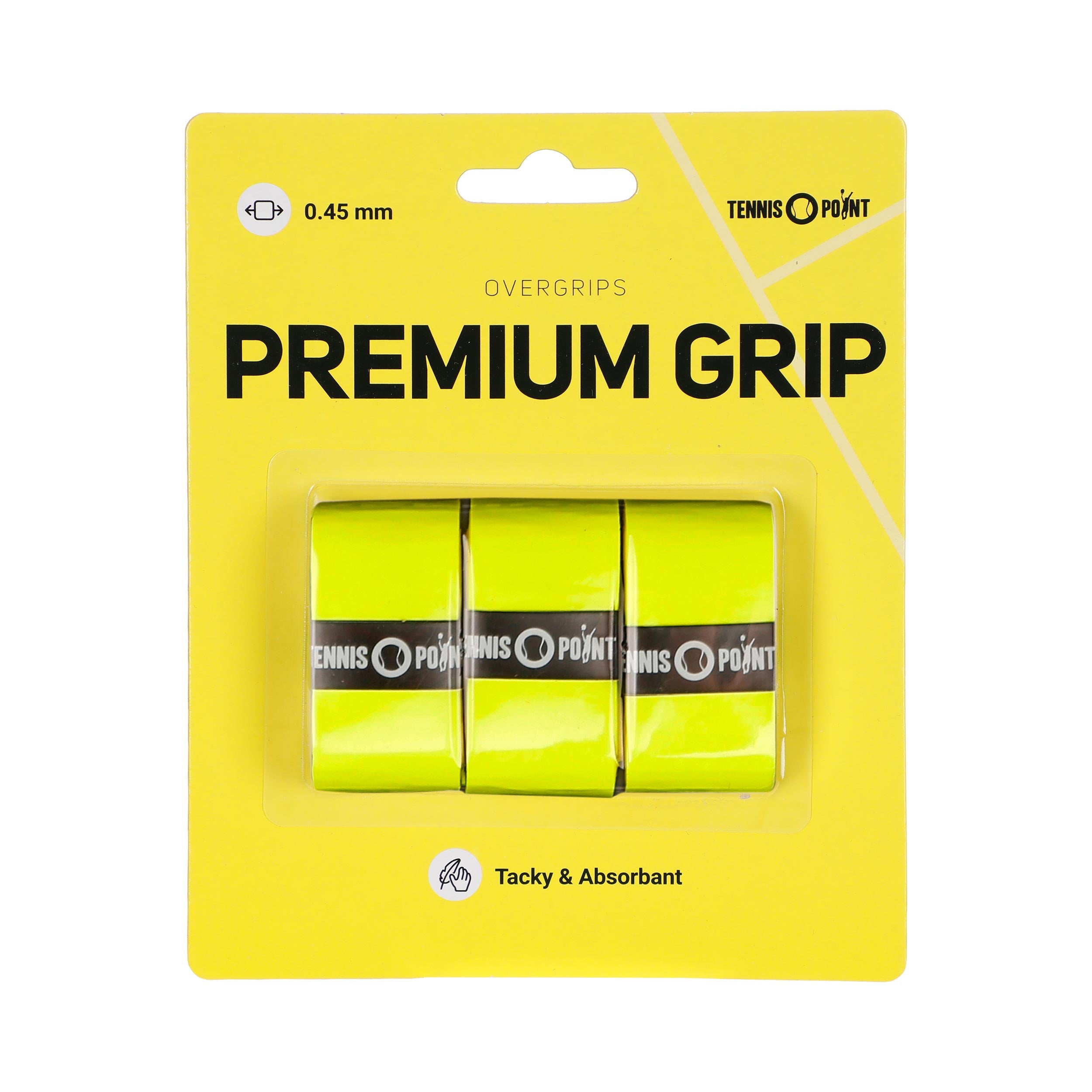 Tennis-Point Premium Grip Pakke Med 3-Gul