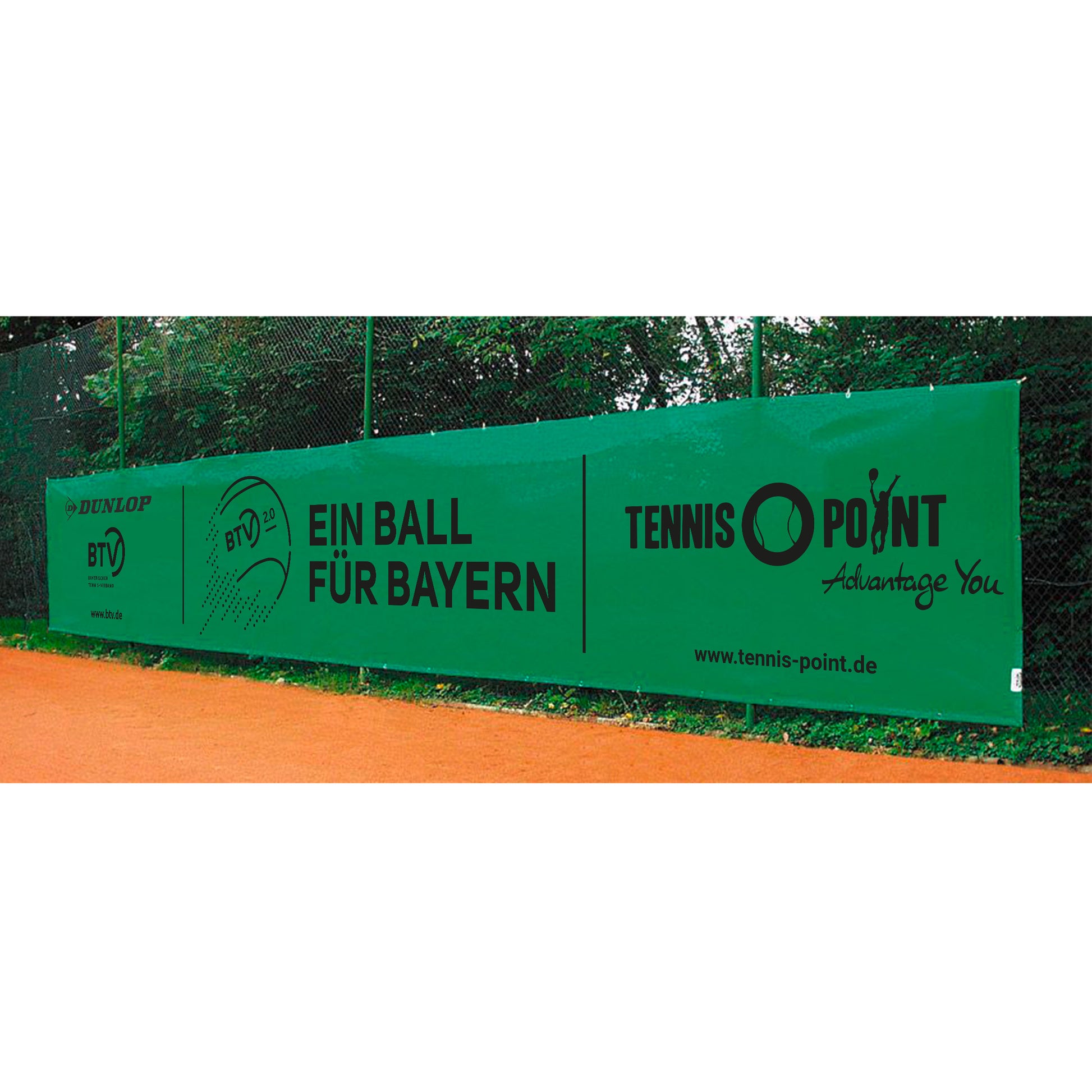 Tennis-Point Dunlop - Ein Ball für Bayern Afskærmning 12x2m