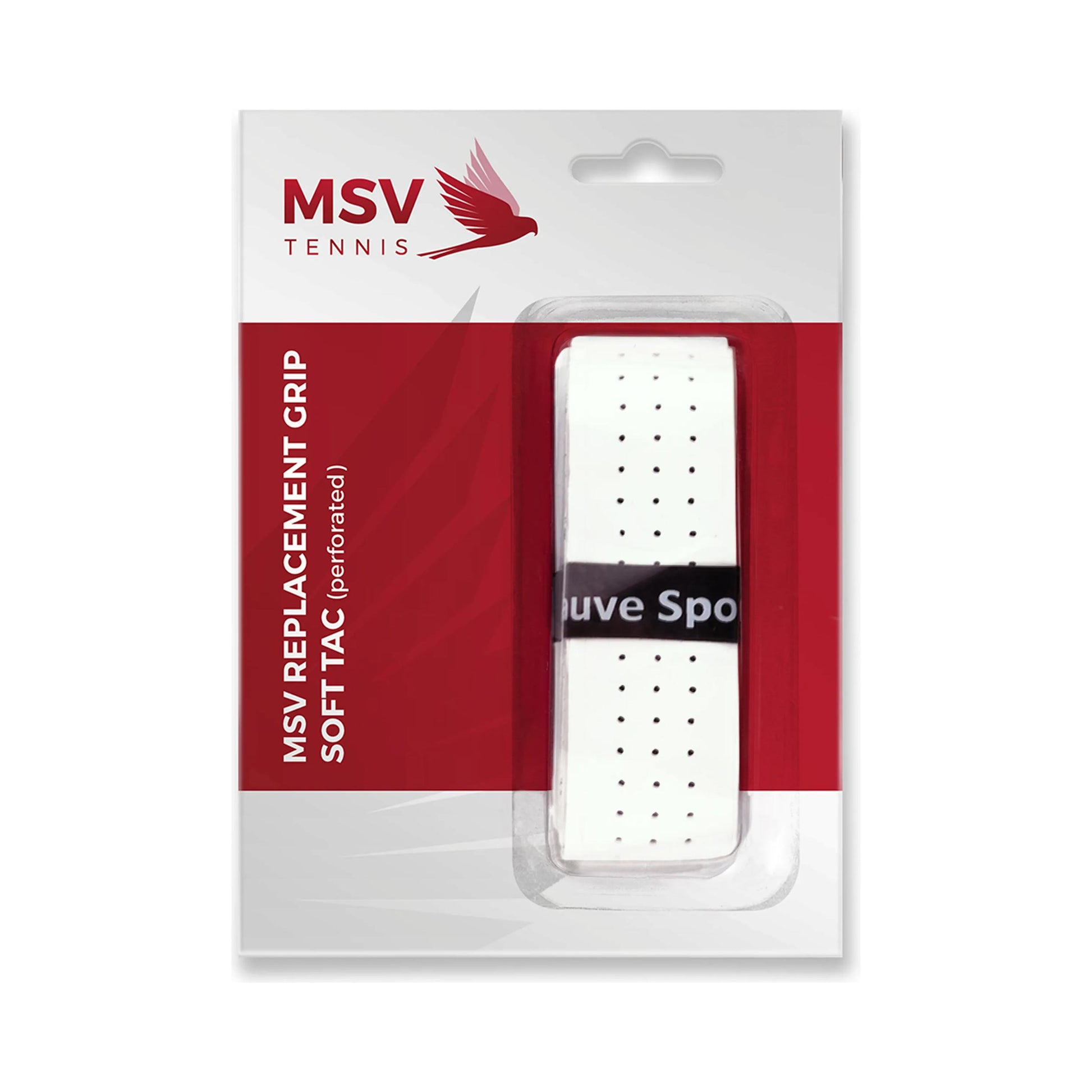 MSV Basic Grip Soft-Tac perforated Pakke med 1 - hvid