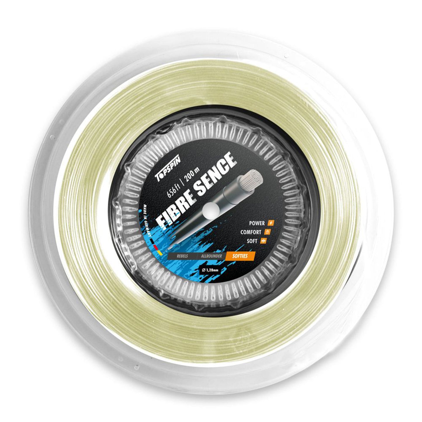 Topspin Fibre Sence 200m Strenge,Rulle-Naturfarvet