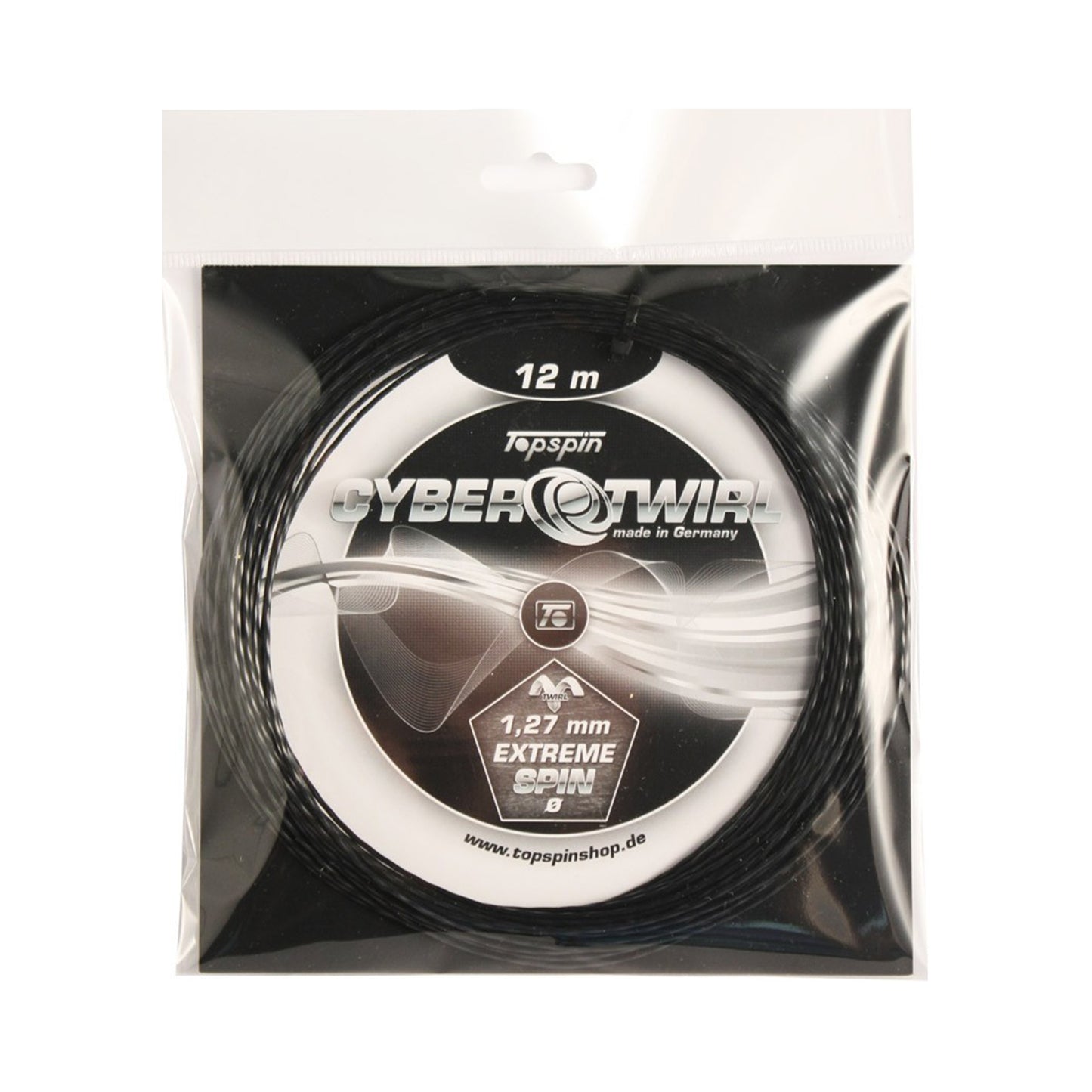 Topspin Cyber Twirl 12m Strengesæt-Sort