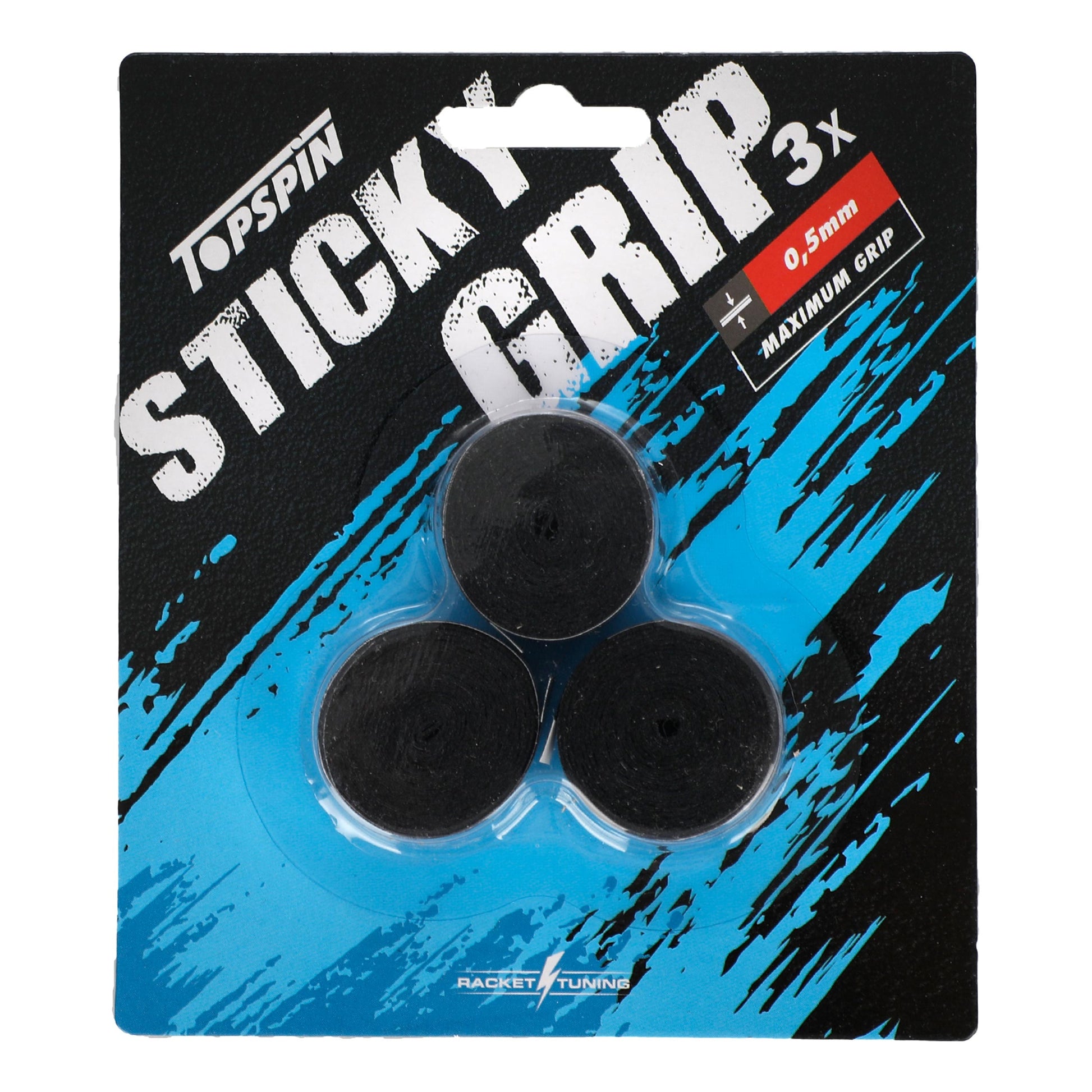 Topspin Sticky Grip Pakke Med 3-Sort