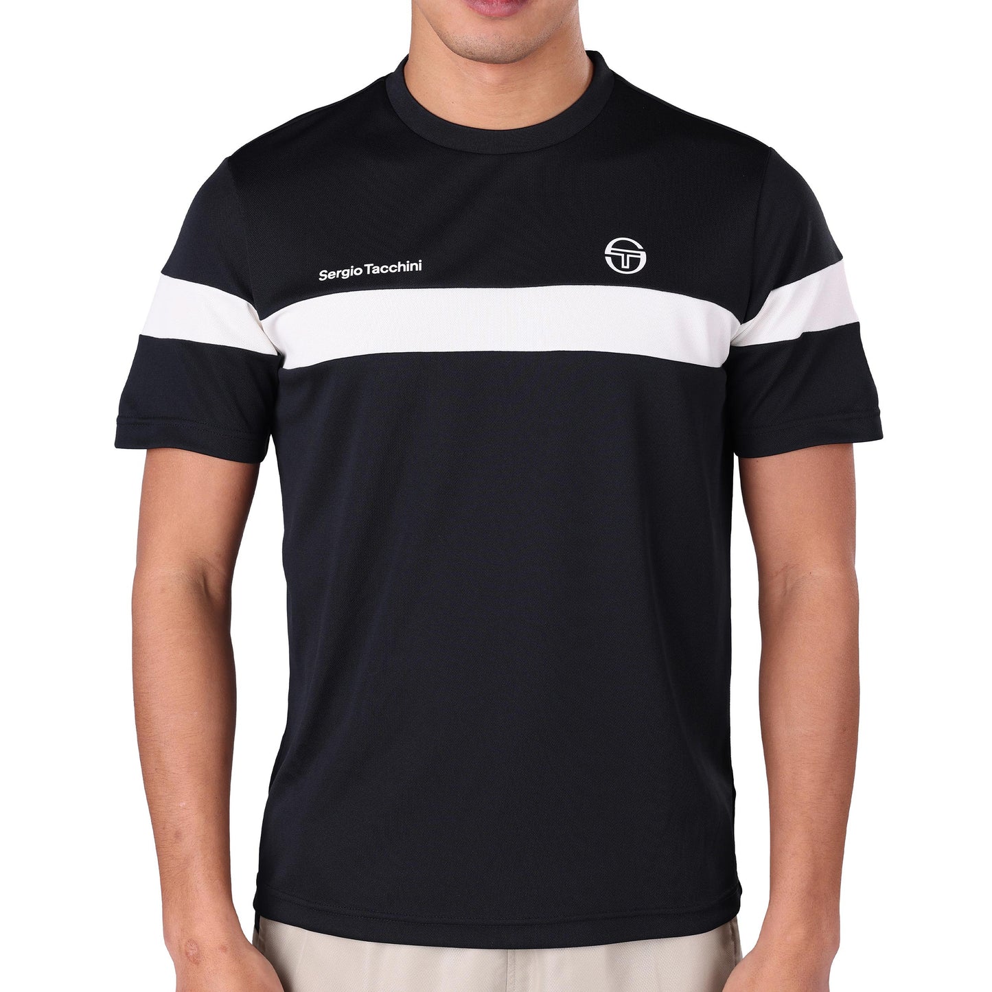 Sergio Tacchini Leone PL T-shirt Herrer - sort, hvid