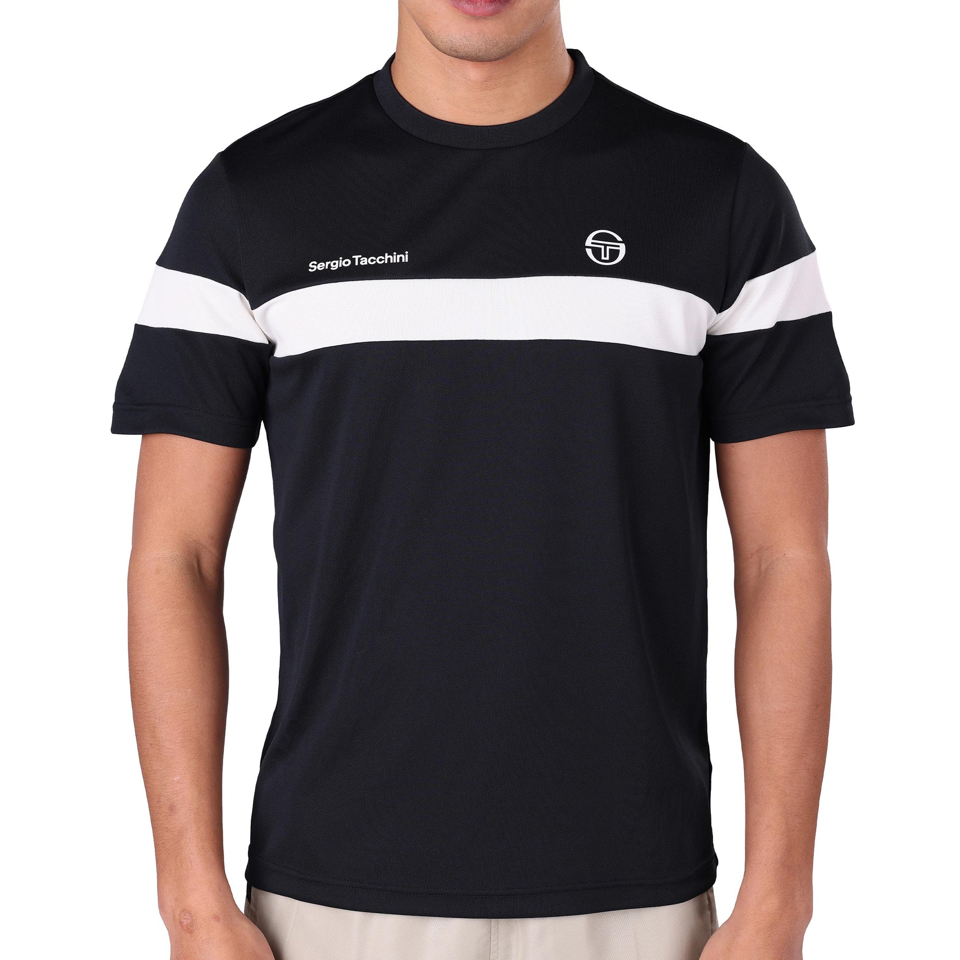 Sergio Tacchini Leone PL T-shirt Herrer - sort, hvid