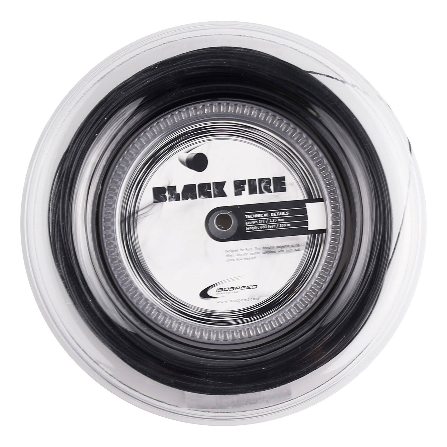 Isospeed Black Fire Strenge,Rulle 200m-Sort