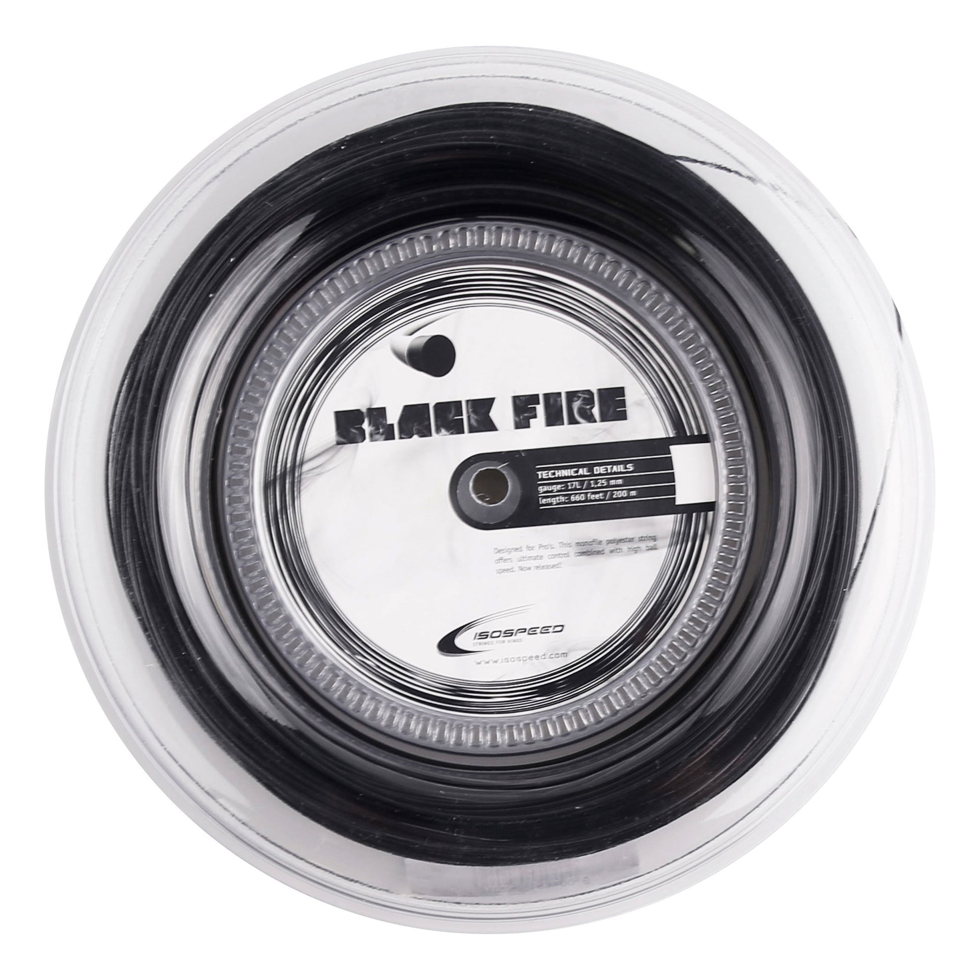 Isospeed Black Fire Strenge,Rulle 200m-Sort