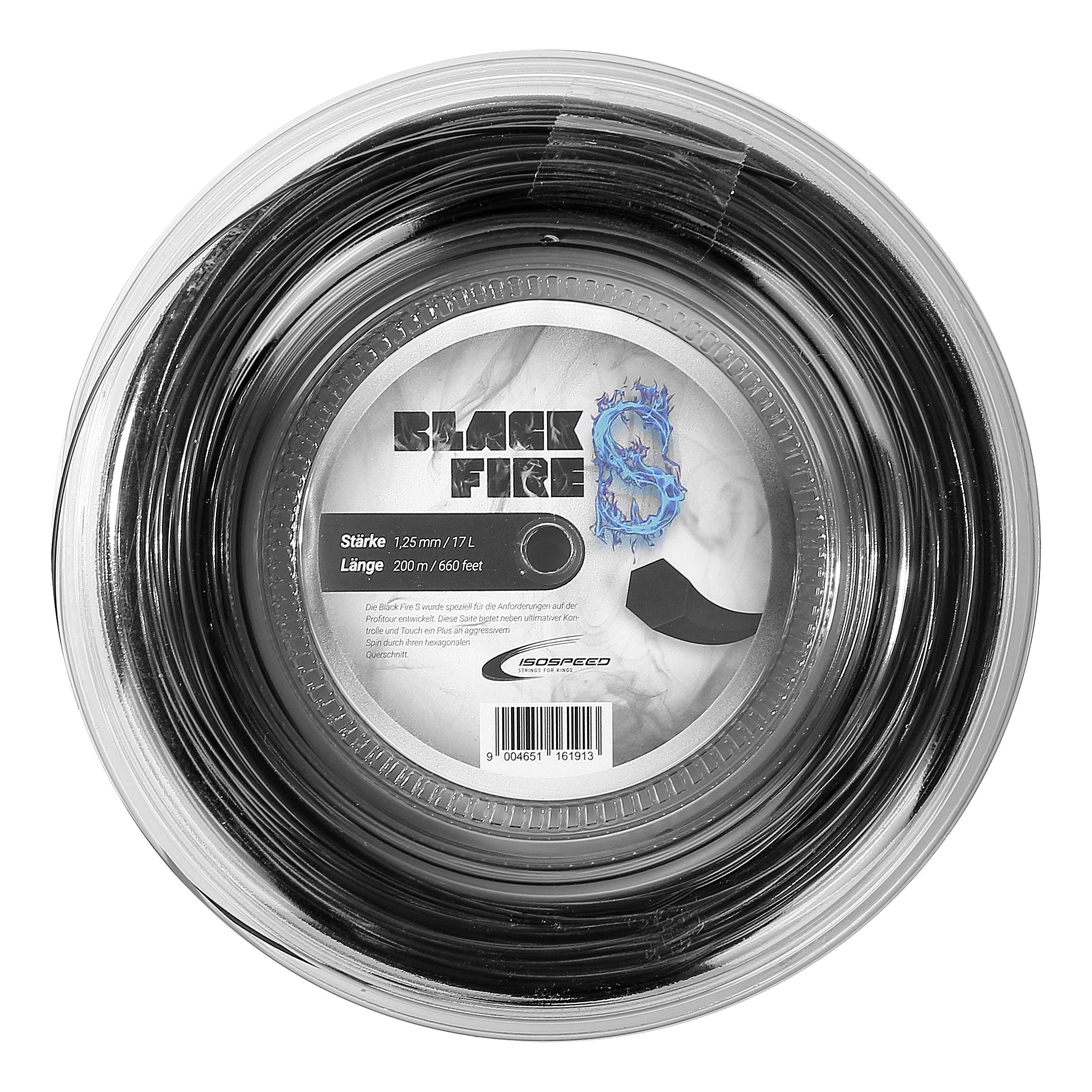Isospeed Black FireS Strenge,Rulle 200m-Sort