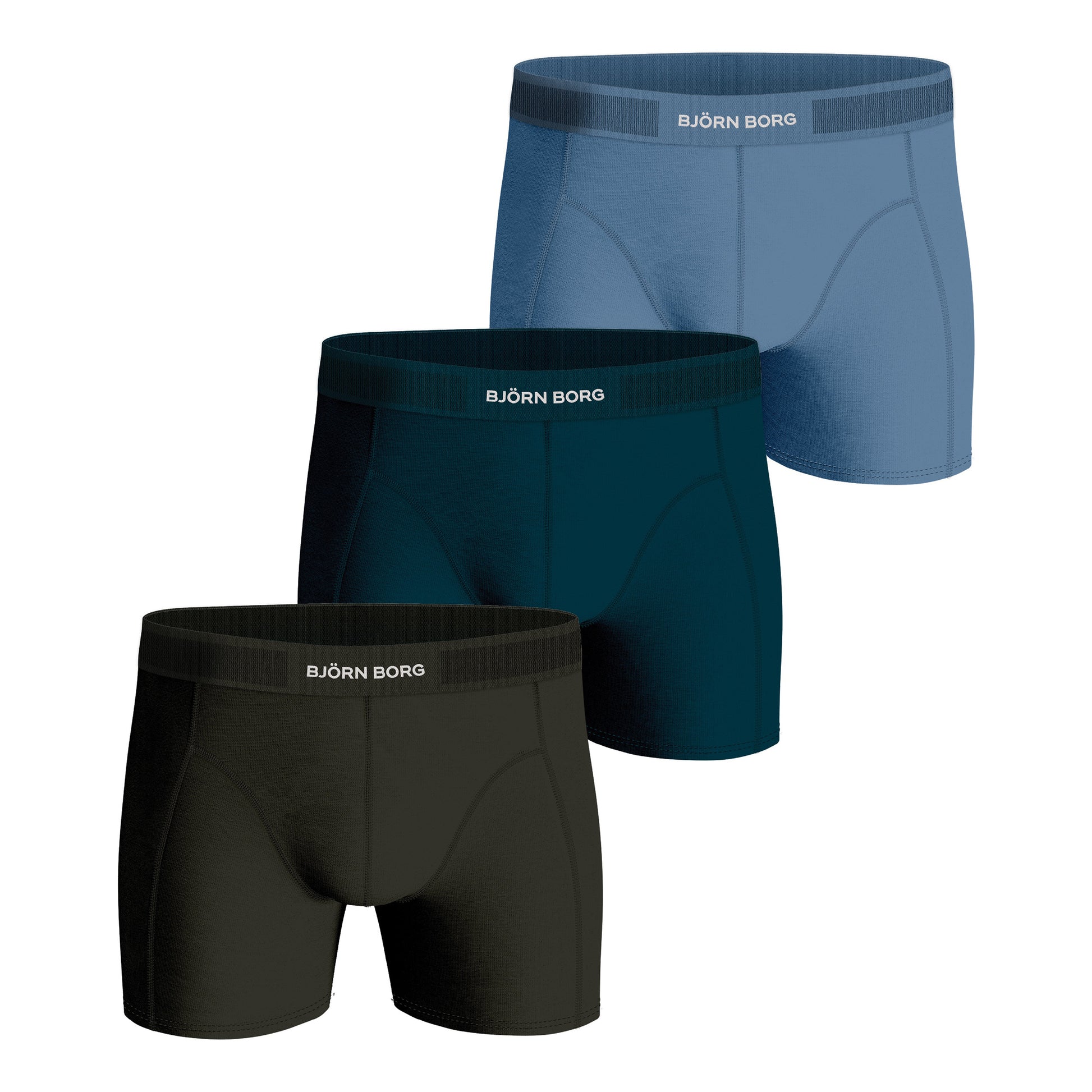 Björn Borg Premium Cotton Stretch Boksershorts Pakke med 3 Herrer - flerfarvet,
