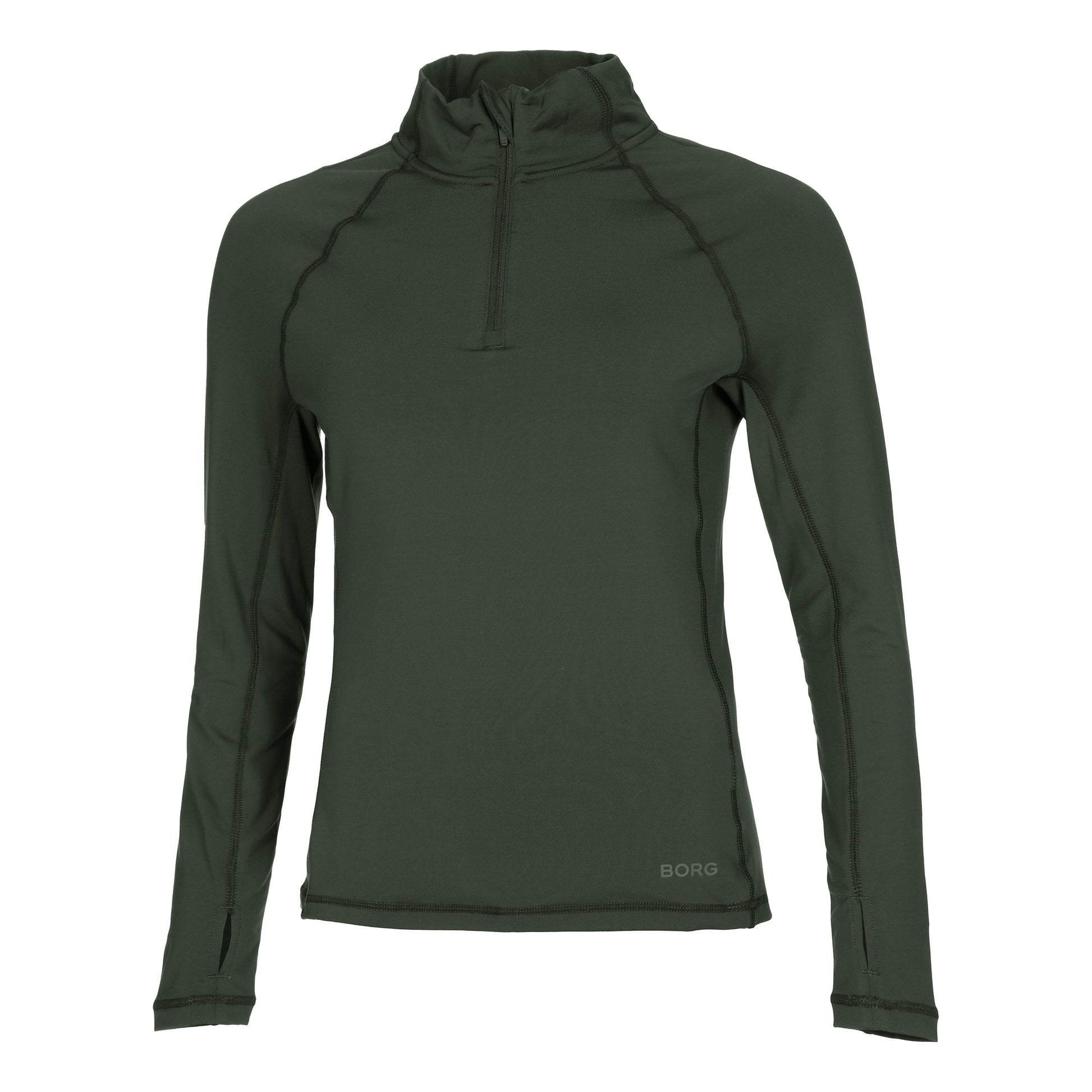 Björn Borg Shirt,Langærmet Damer-Mørkegrøn