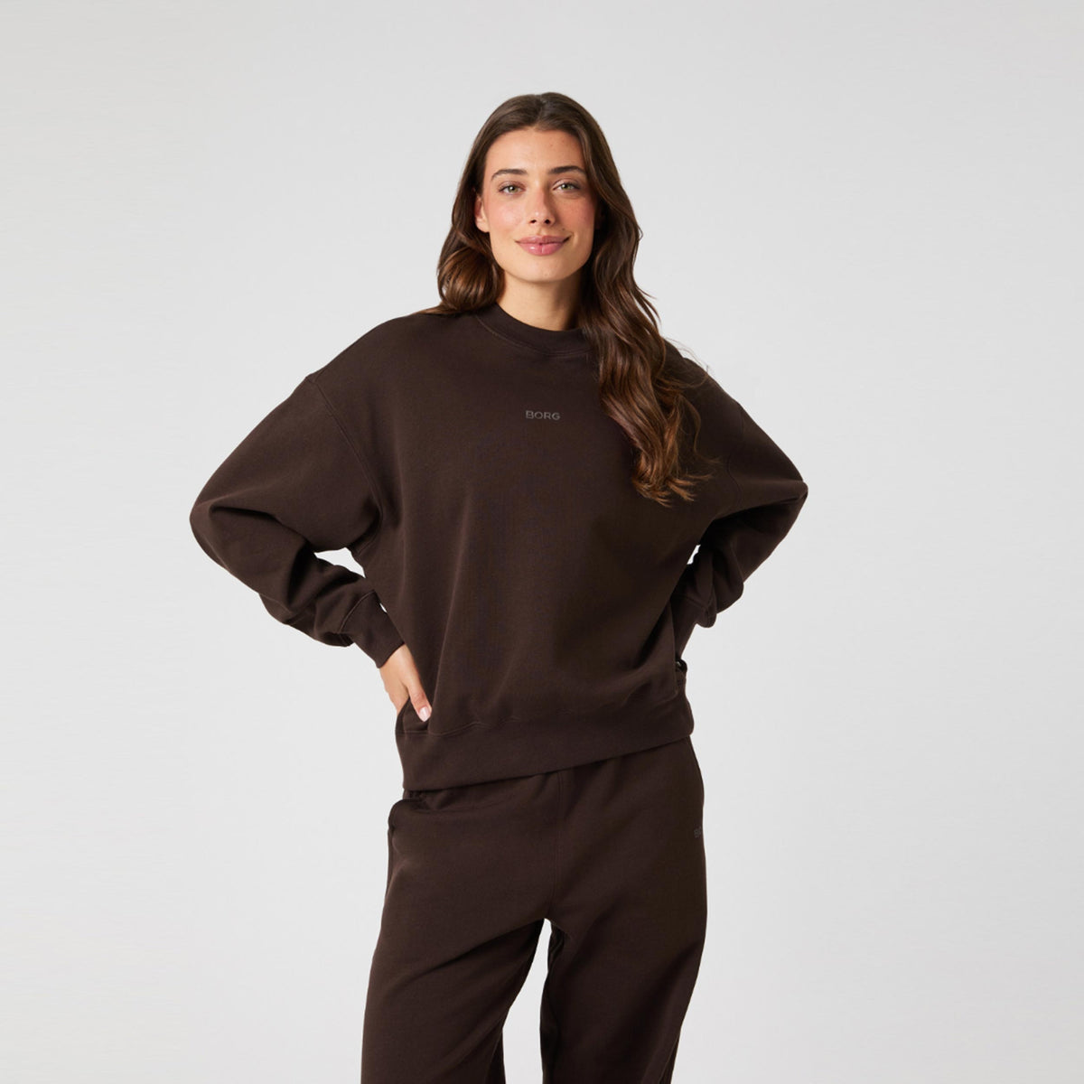 Björn Borg Studio Oversized Sweatshirt Damer-Brun