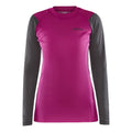 Core Warm Baselayer Shirt, langærmet Damer - berry, grå
