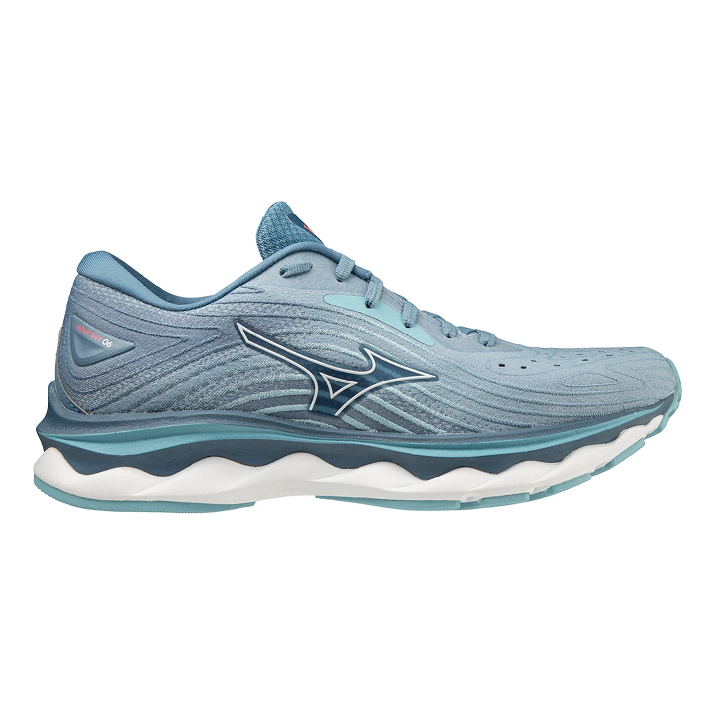 Mizuno Wave Sky 6 Neutral sko Damer - blå, hvid