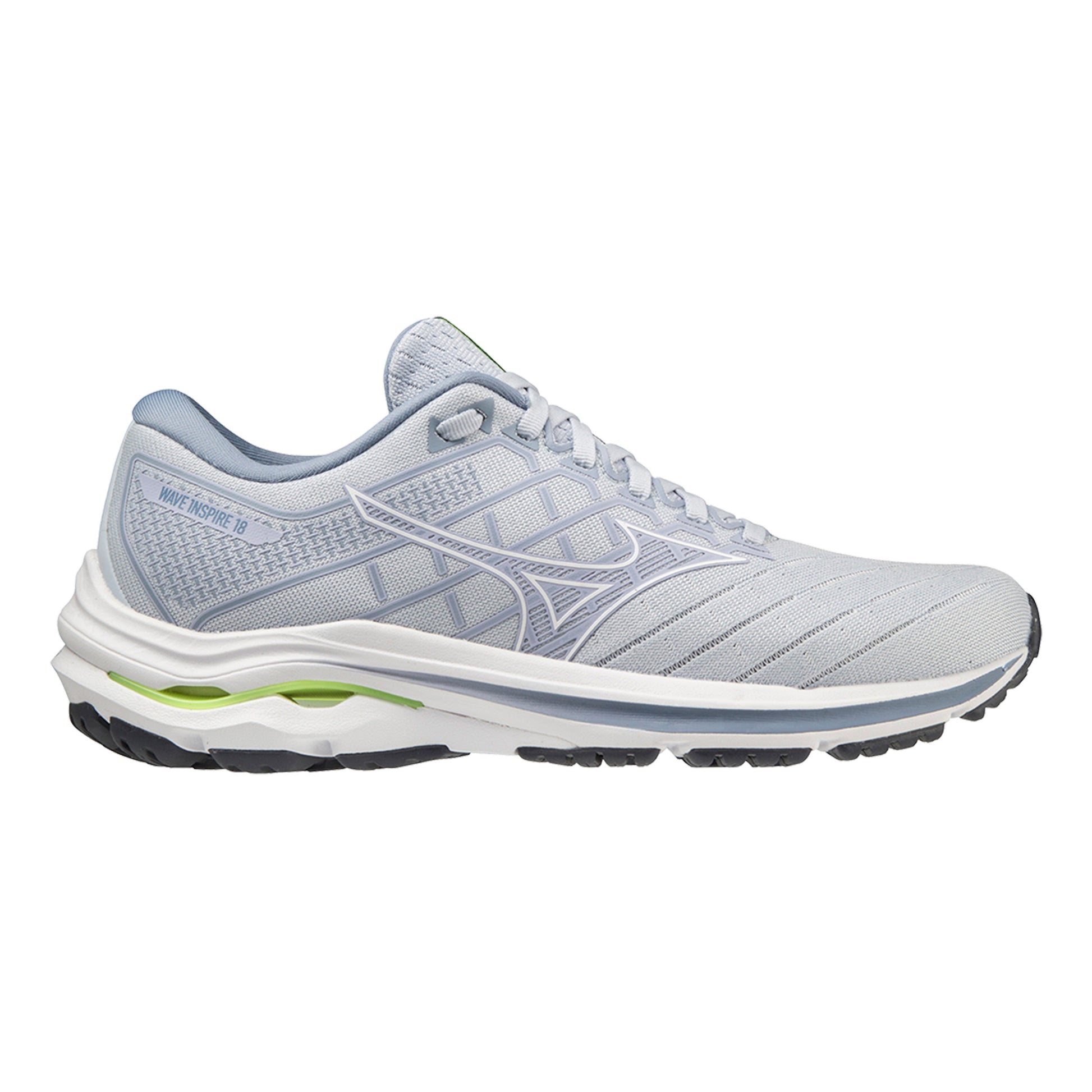 Mizuno Wave Rider 18 Støttesko Damer - blå, hvid