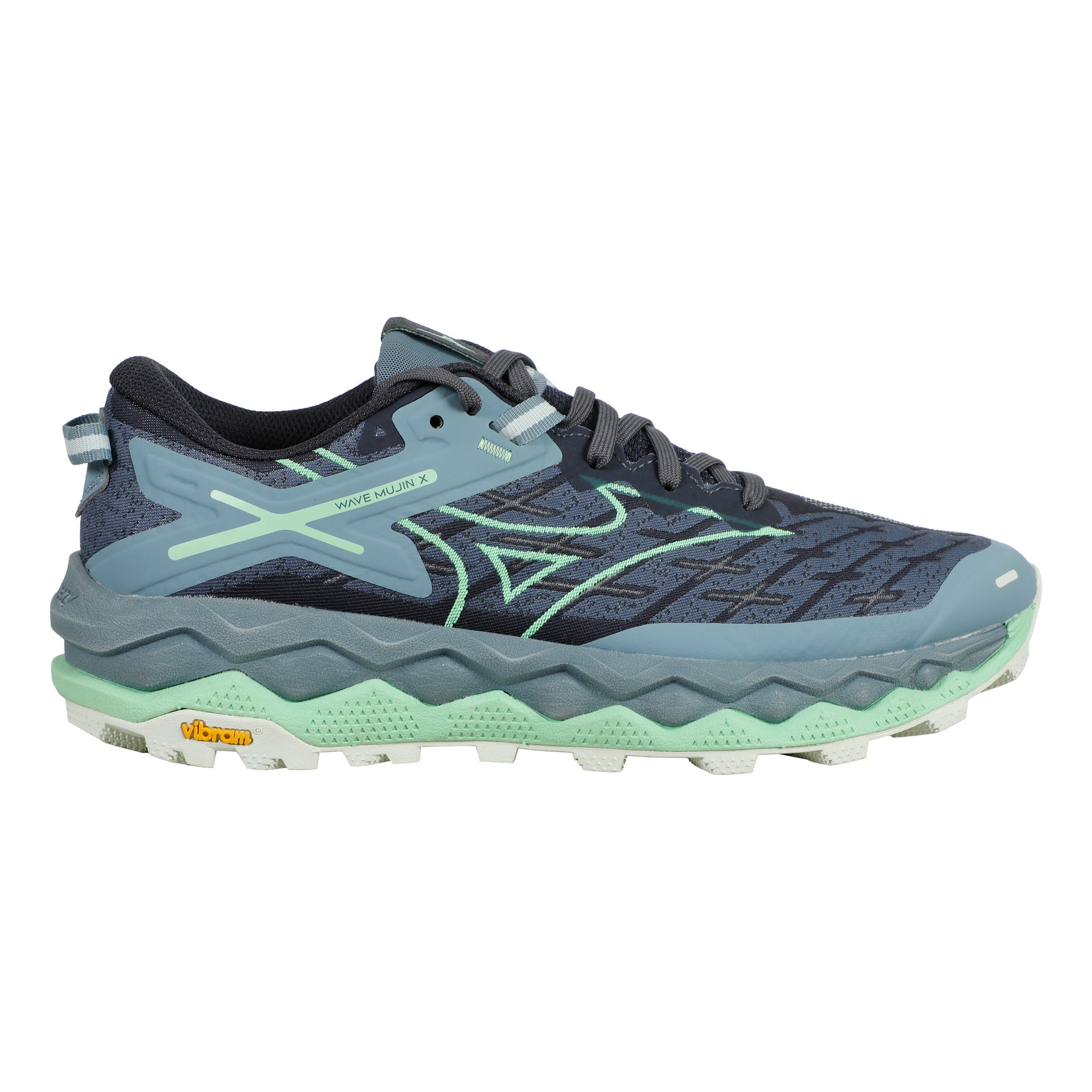 Mizuno Wave Mujin 10 Trailsko Damer-Mørkeblå,Mint