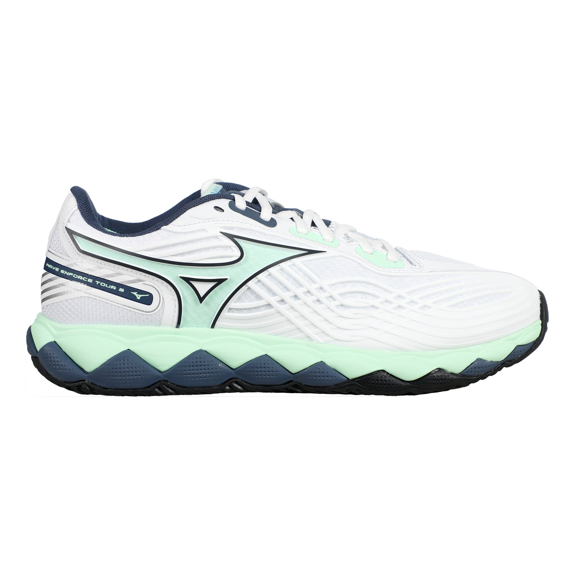 Mizuno Wave Enforce Tour 2 Allcourt-sko Herrer - hvid, mint