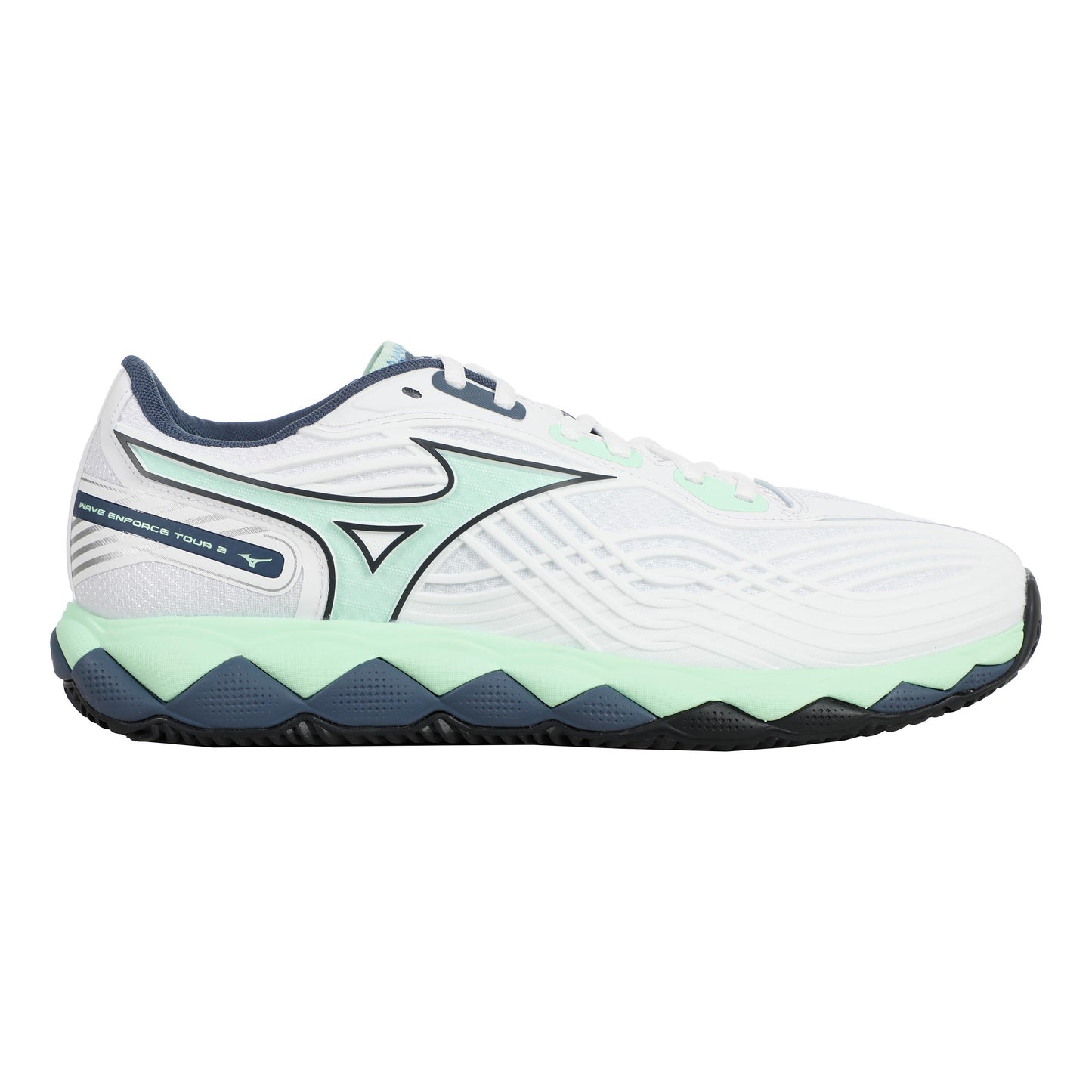 Mizuno Wave Enforce Tour 2 Grusbanesko Herrer-Hvid,Mint