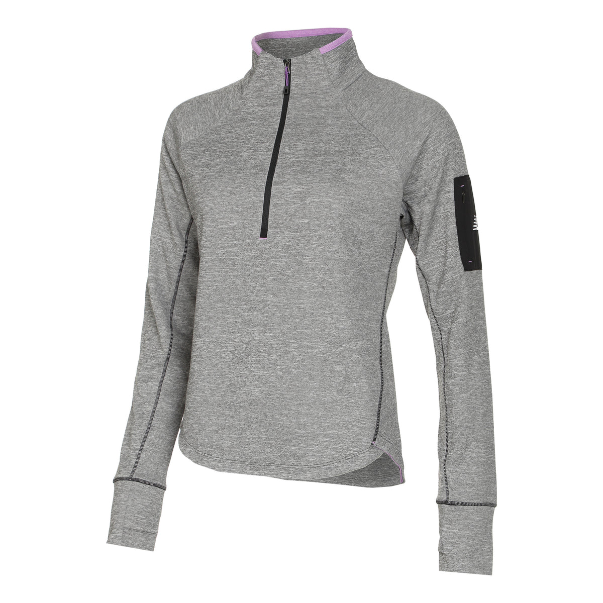 New Balance AT Half-Zip Shirt, langærmet Damer - grå,