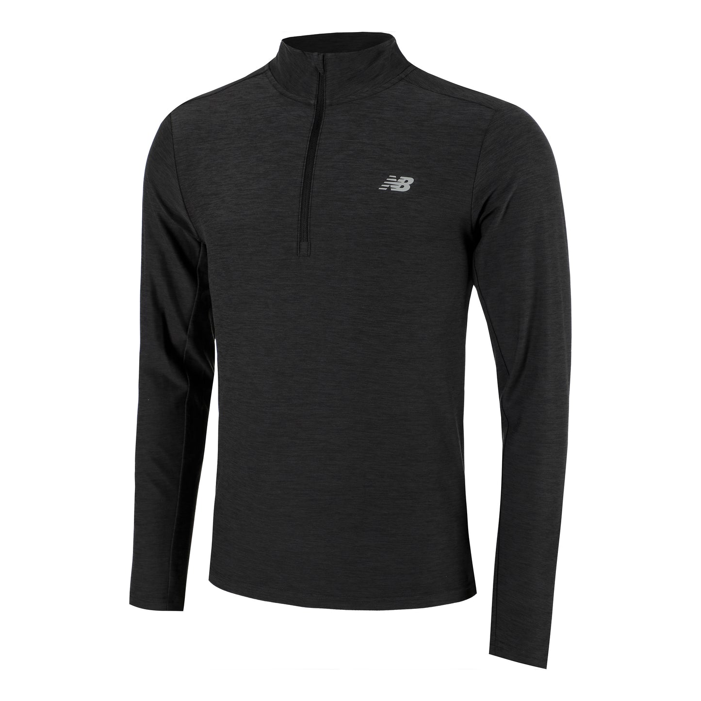 New Balance Space Dye 1/4 Zip Shirt, langærmet Herrer - sort