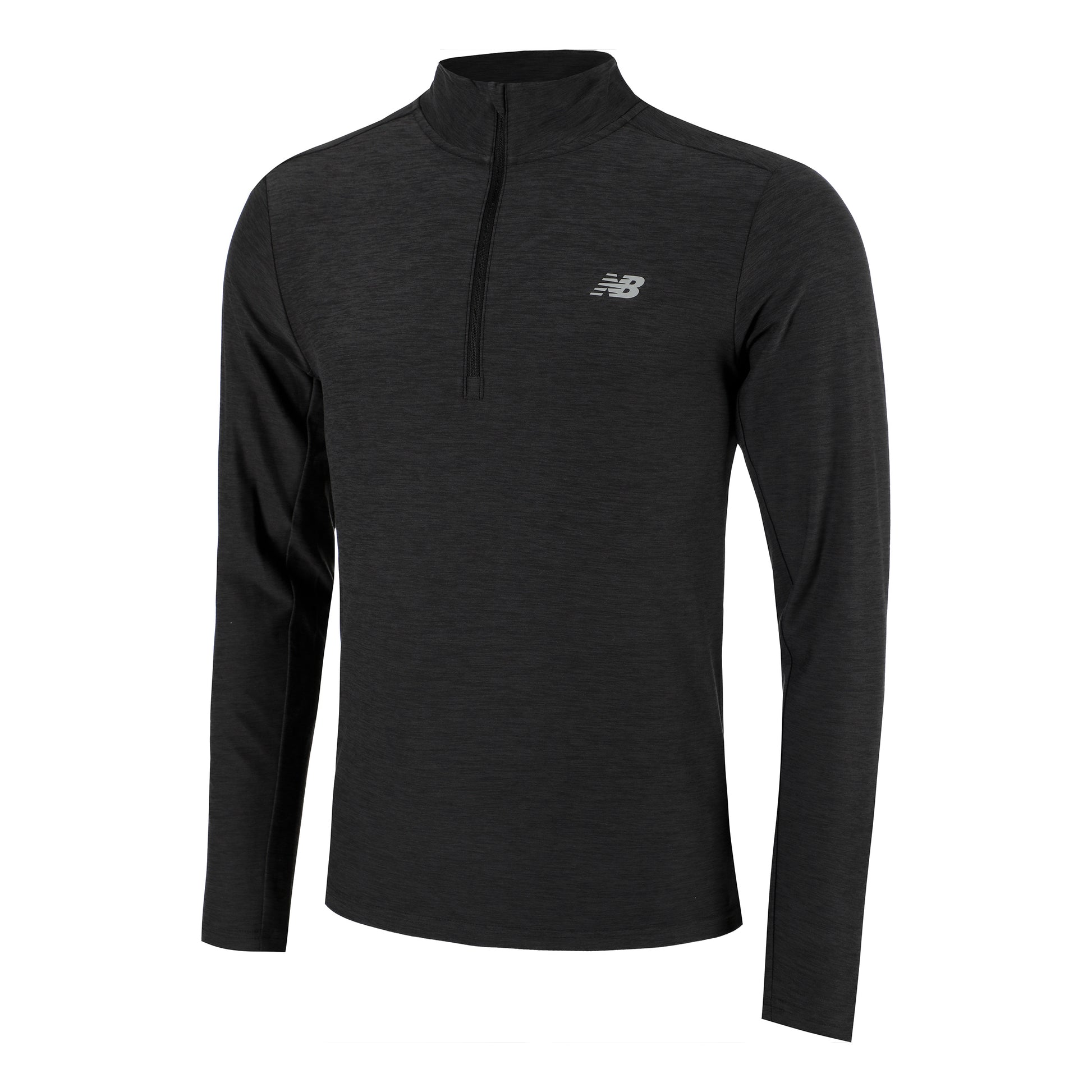 New Balance Space Dye 1/4 Zip Shirt, langærmet Herrer - sort