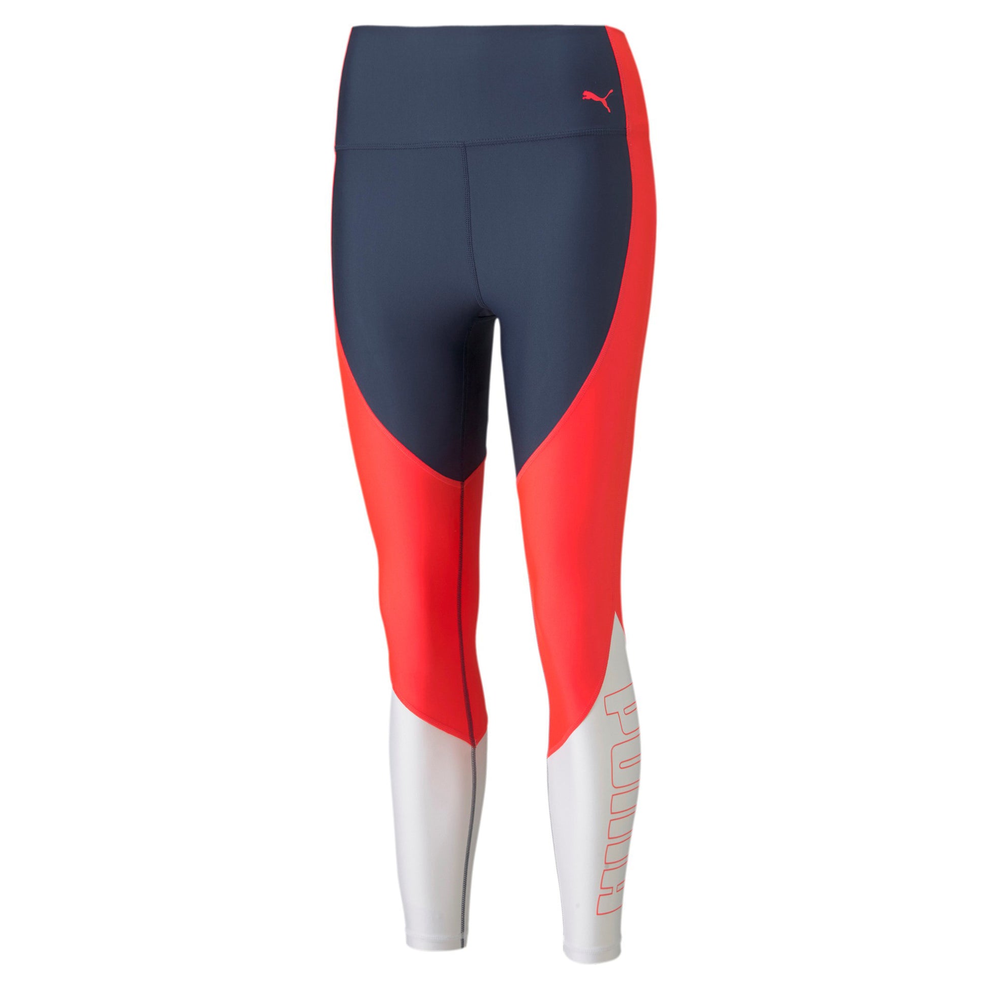 Puma Eversculpt Logo High Waist Stramme løbebukser Damer - mørkeblå, flerfarvet