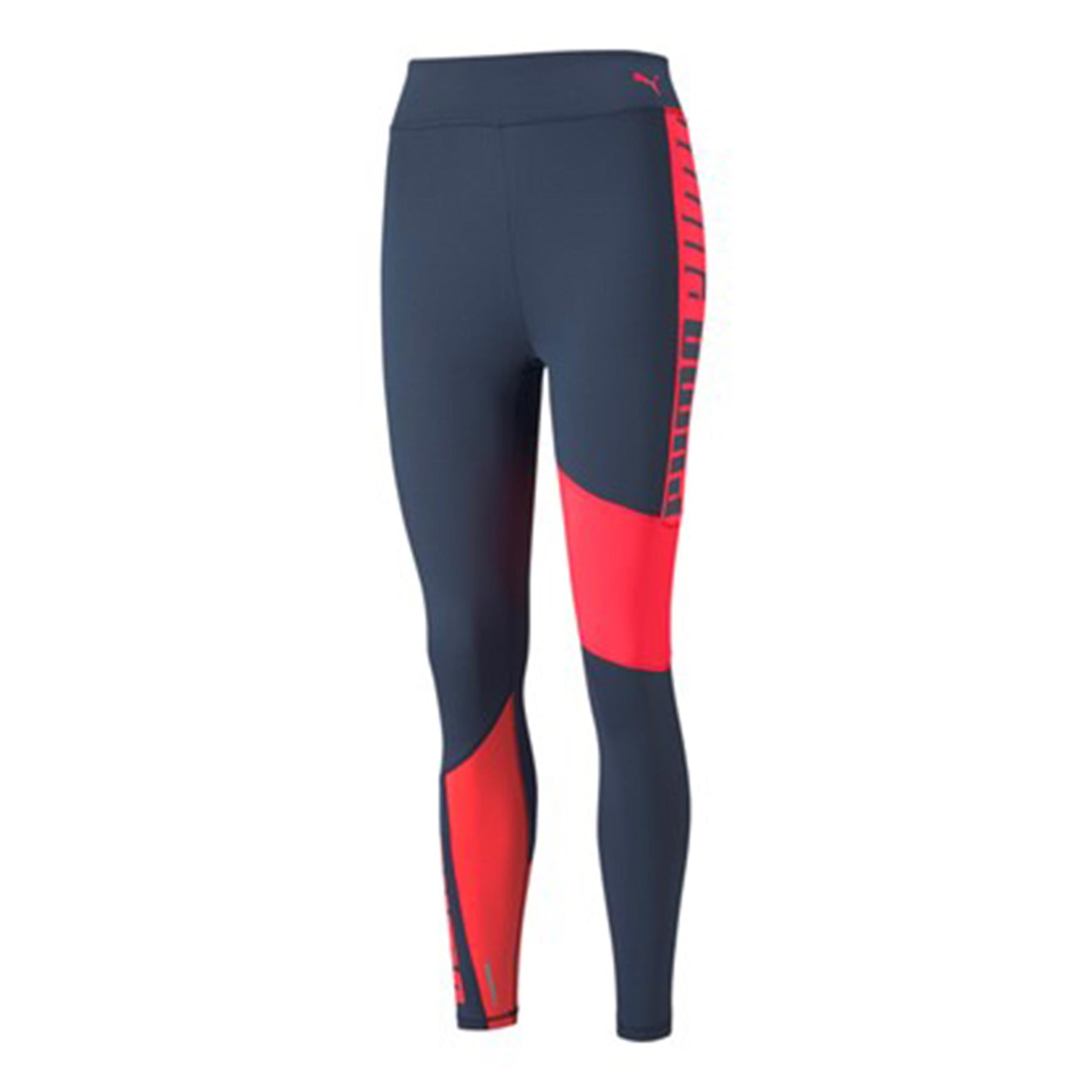 Puma Favorite Logo High Waist Stramme løbebukser Damer - mørkeblå, koral