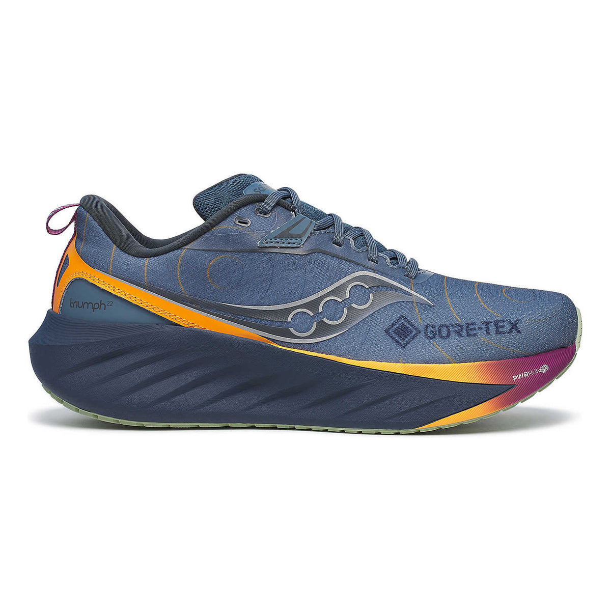 Saucony Triumph 22 Gtx Neutral sko Herrer - blå-grå, orange