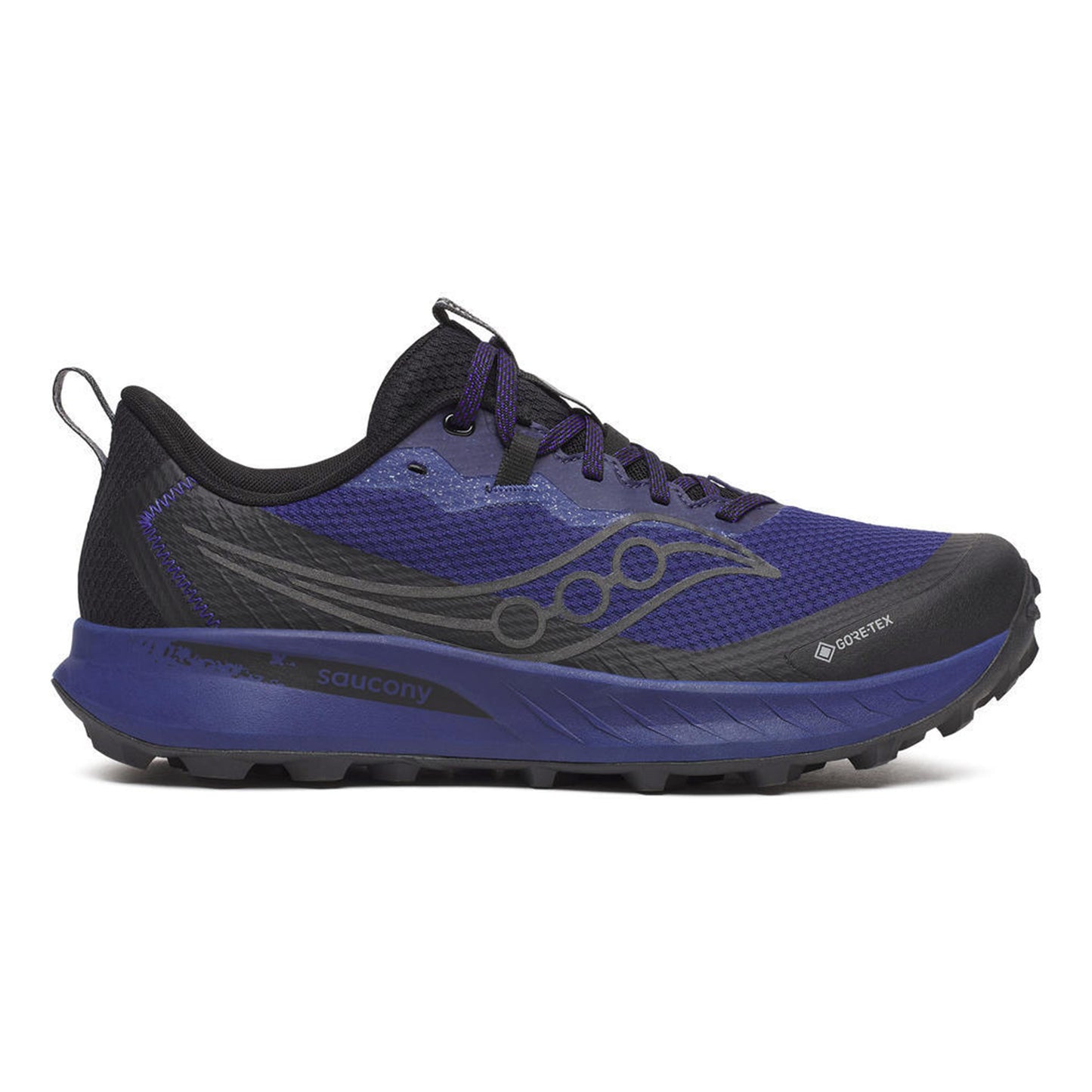 Saucony Peregrine 15 GTX Trailsko Herrer-Lilla,Sort