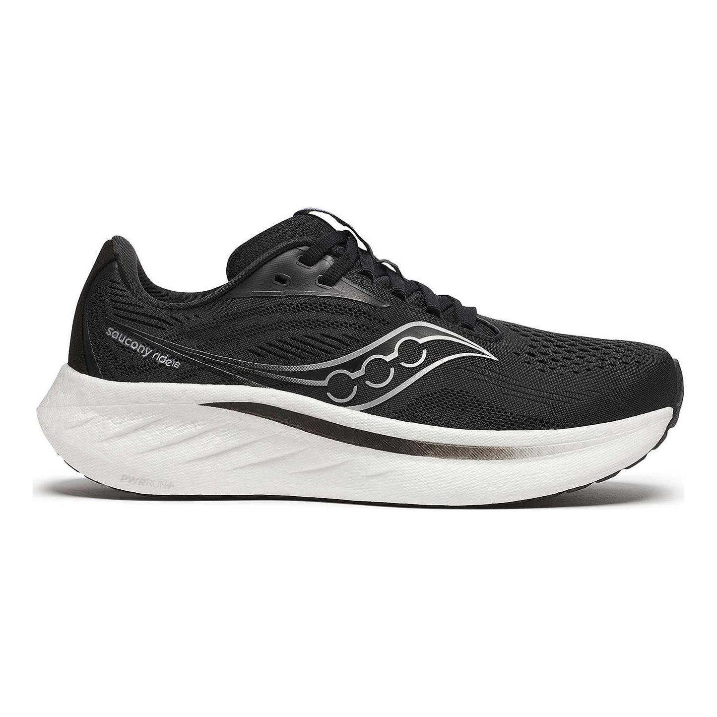 Saucony Ride 18 Neutral Sko Damer-Sort,Hvid