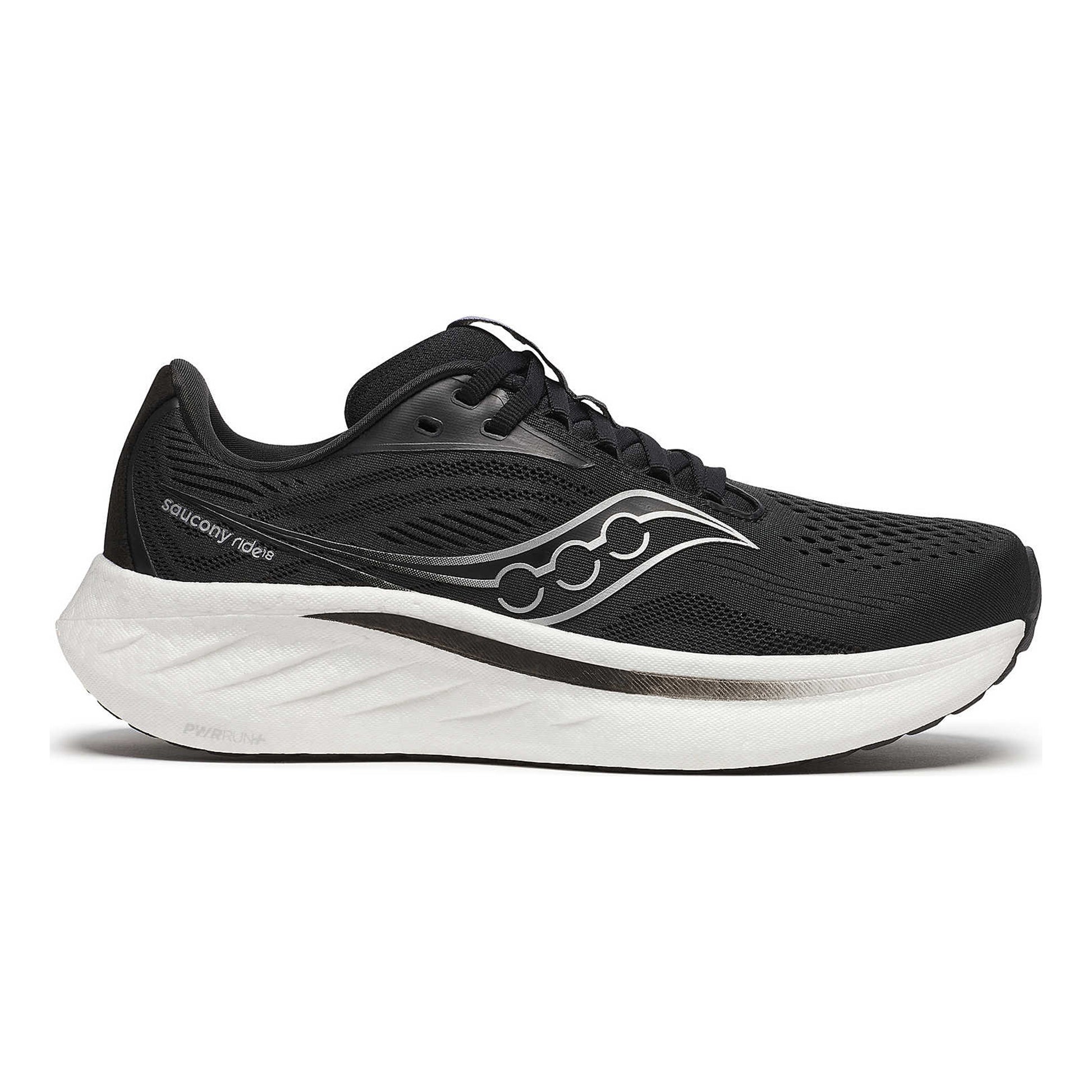 Saucony Ride 18 Neutral Sko Damer-Sort,Hvid