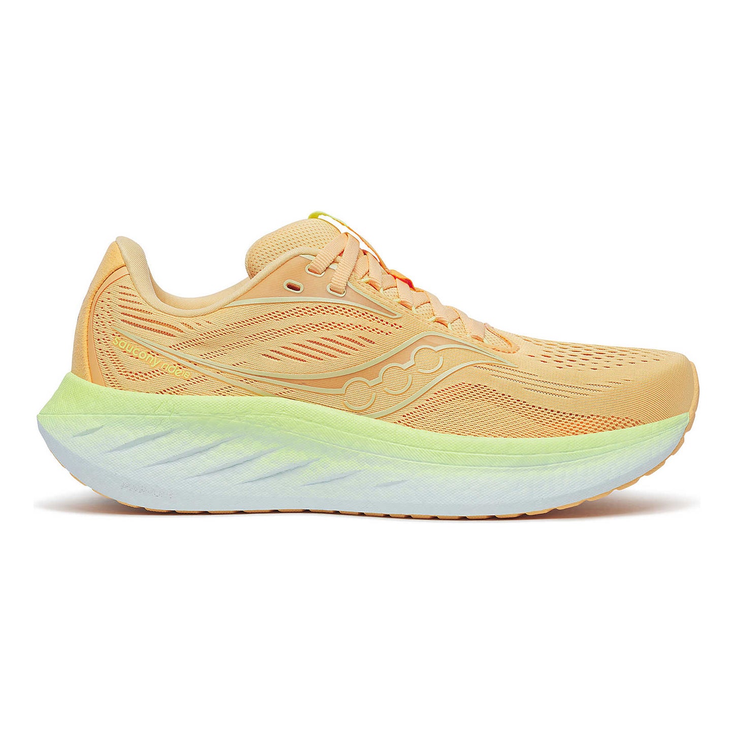 Saucony Ride 18 Neutral sko Damer - apricot, gul