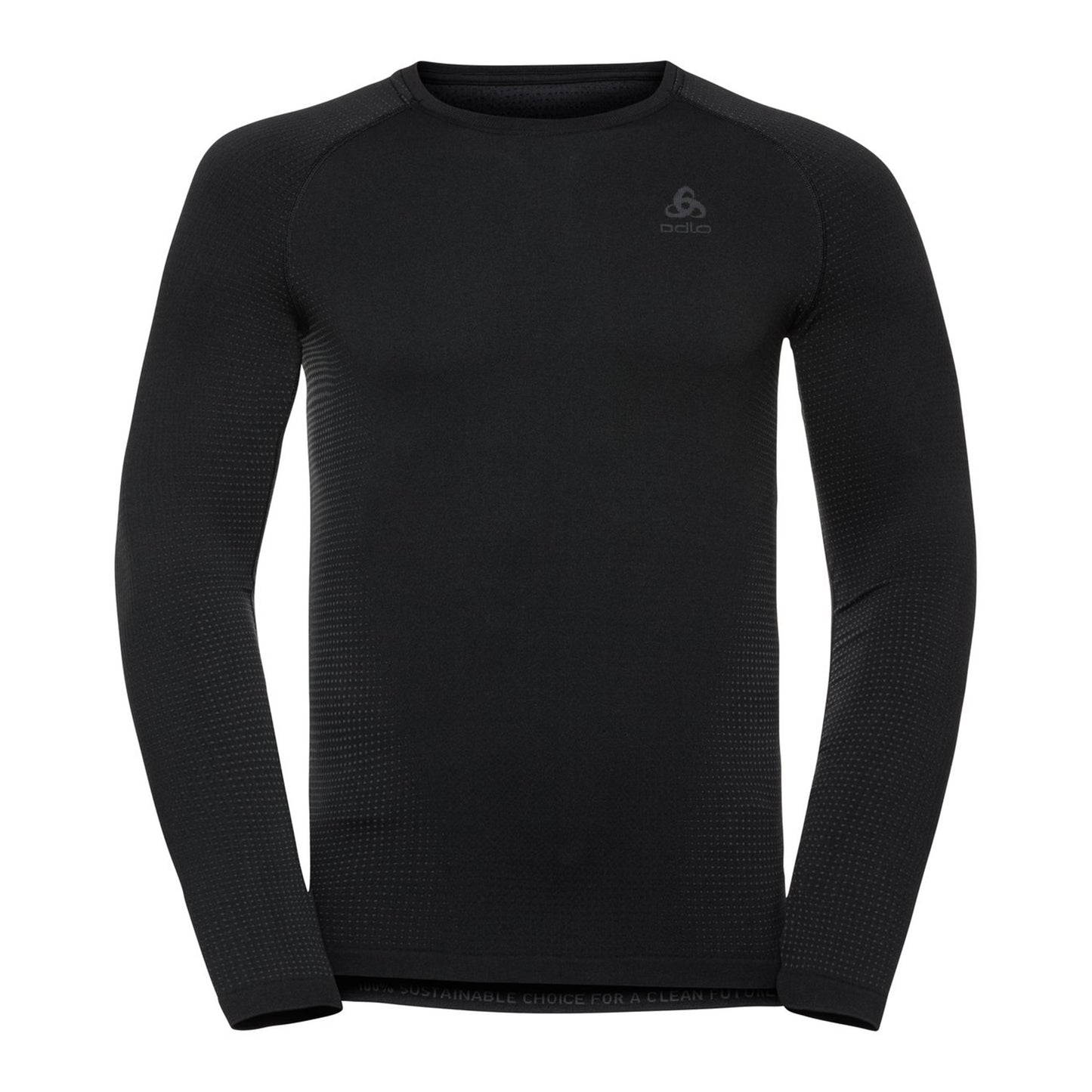 Odlo Performance Warm Eco BI Top Crew Neck Shirt,Langærmet Herrer-Sort