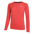 Essential Seamless Crew Neck Shirt, langærmet Damer - rød,