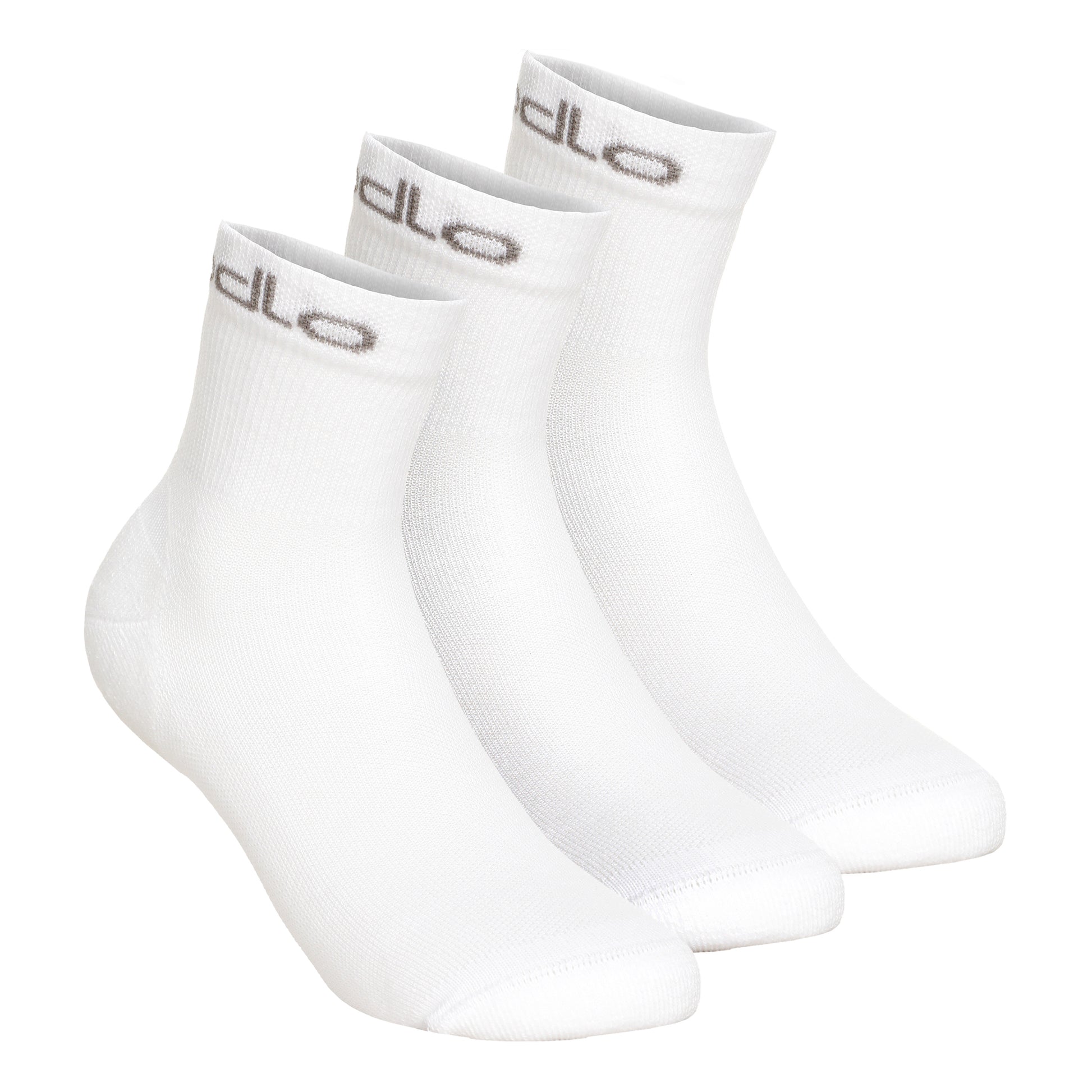 Odlo Quarter Active Sportssokker Pakke med 3 Unisex - hvid,