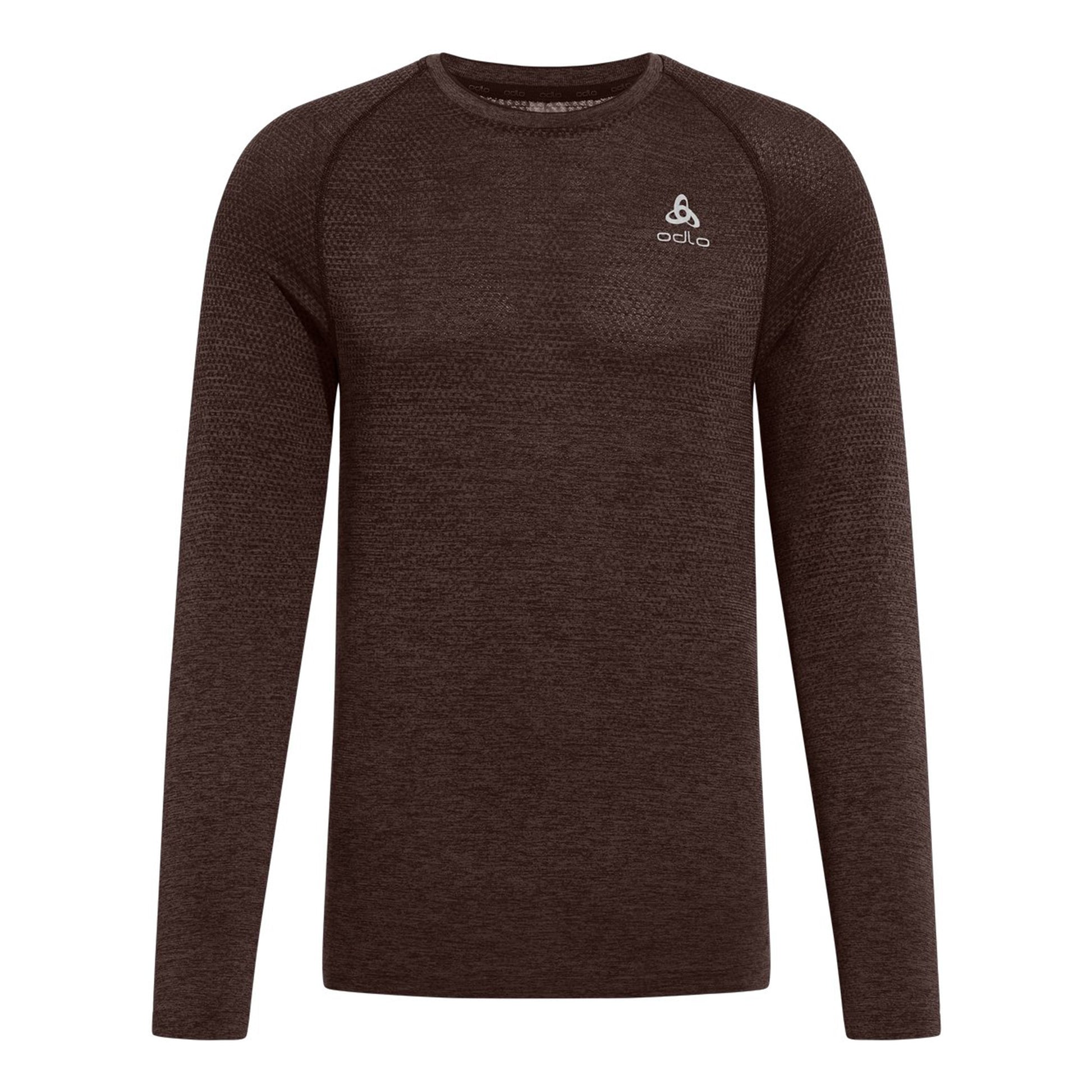 Odlo Essential Seamless Shirt,Langærmet Herrer-Brun