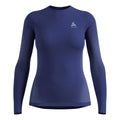 Performance WarmCrew Shirt, langærmet Damer-blå
