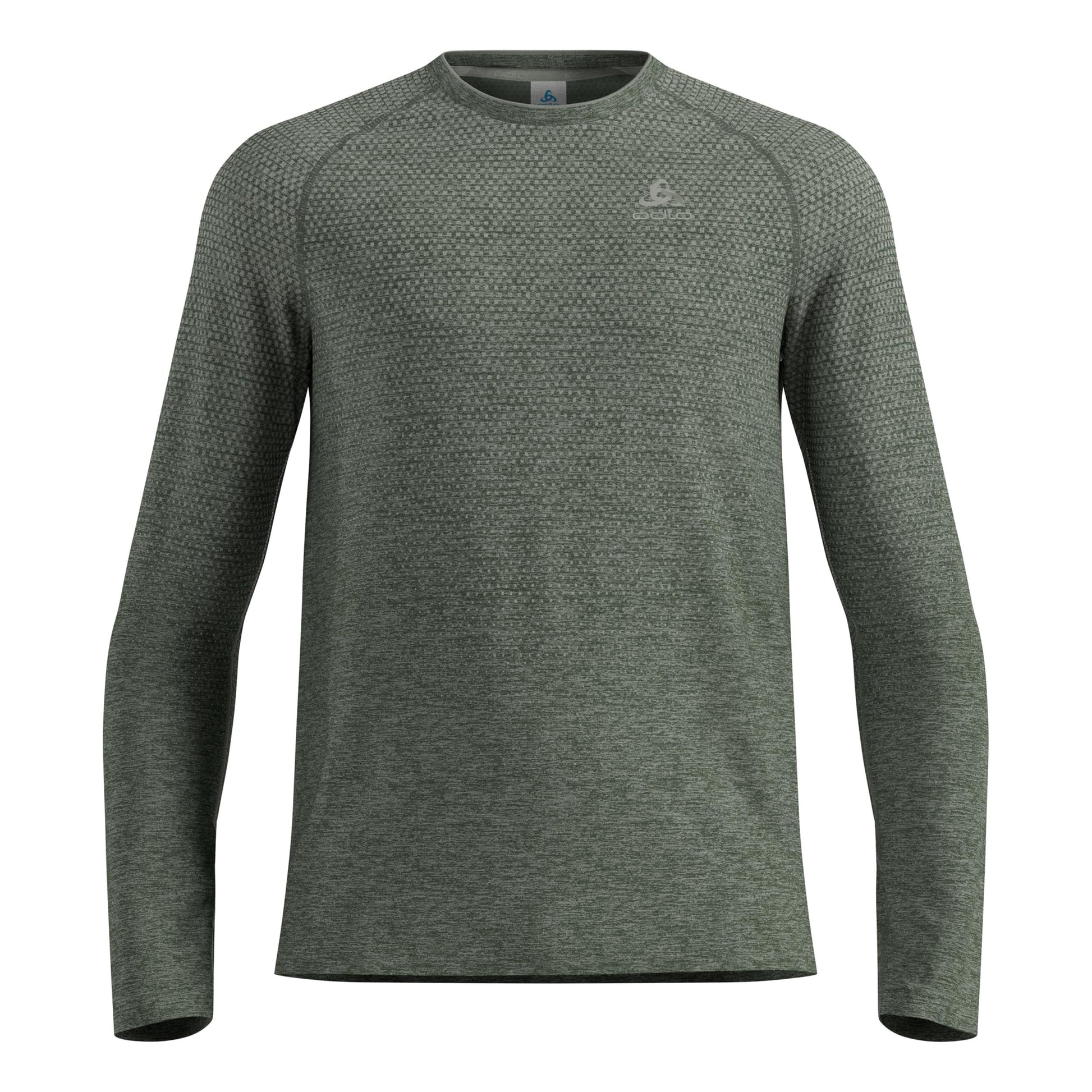 Odlo Essential Seamless Crew Neck Shirt, langærmet Herrer-oliven