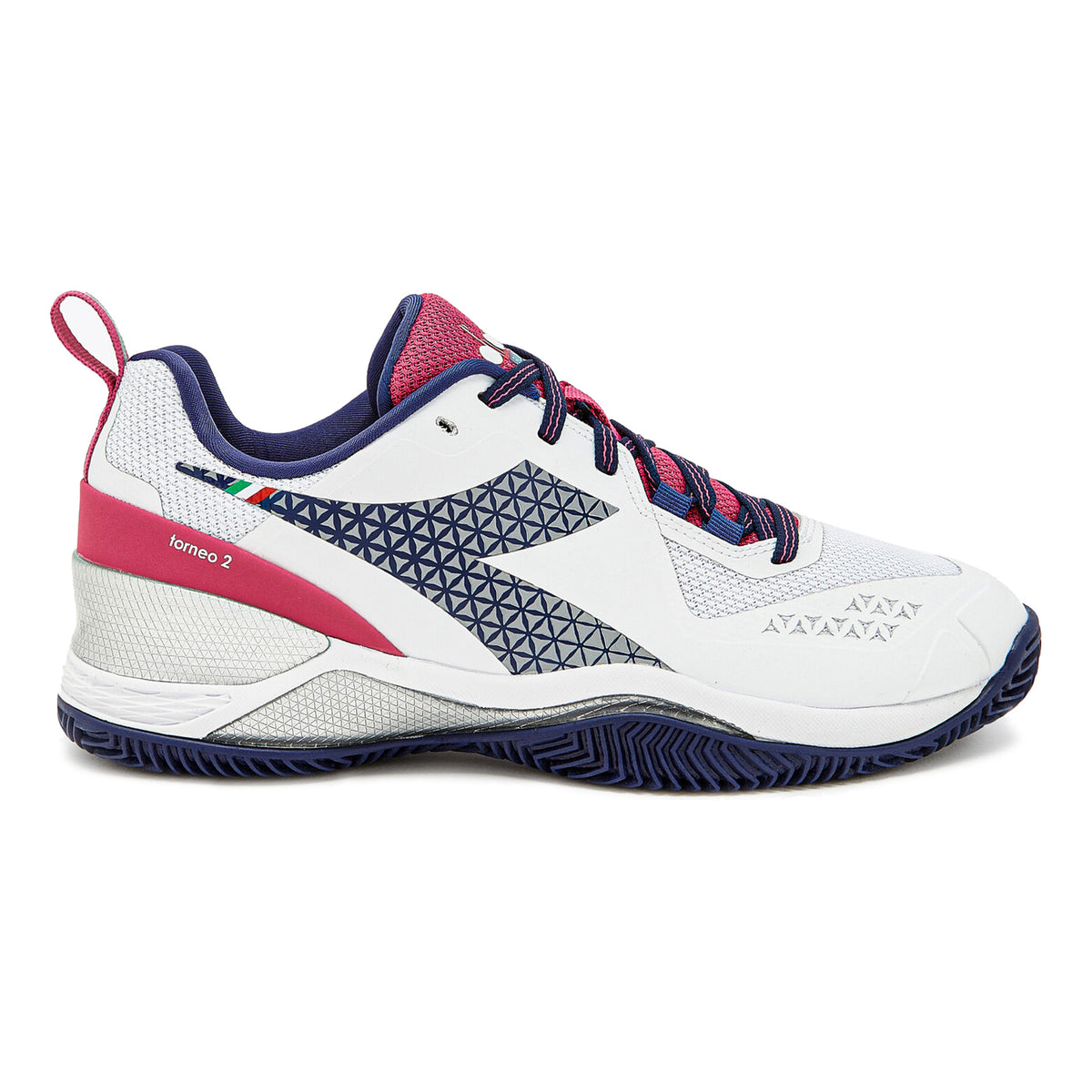 Diadora Blushield Torneo 2 Grusbanesko Damer - hvid, pink