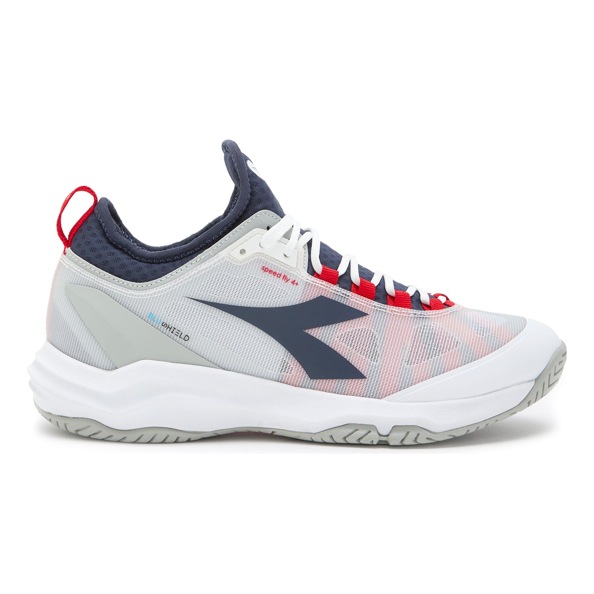 Diadora Speed Blushield Fly 4+ Allcourt-sko Herrer - hvid, blå
