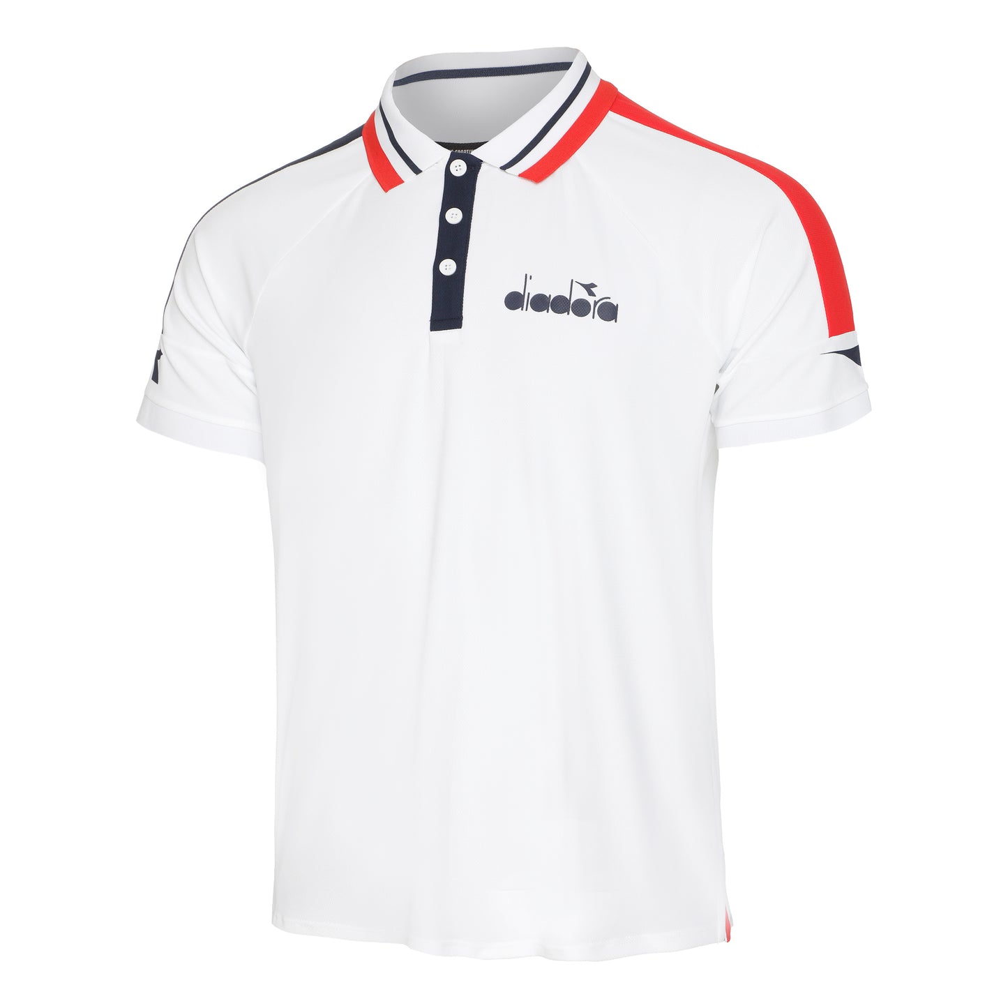 Diadora Icon Polo Herrer - hvid, flerfarvet