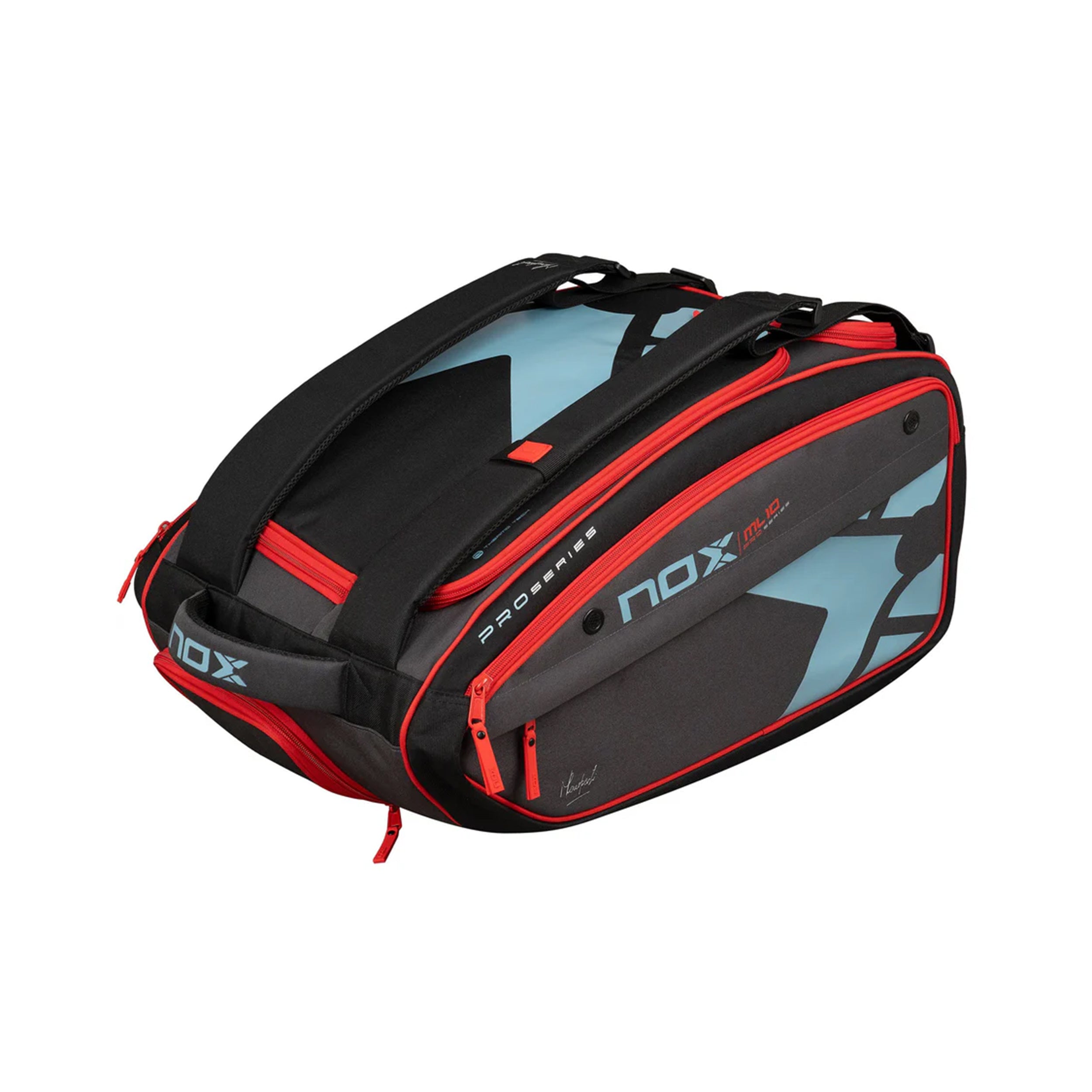 NOX ML10 Competition XL Compact Padelketchertaske-Sort,Rød
