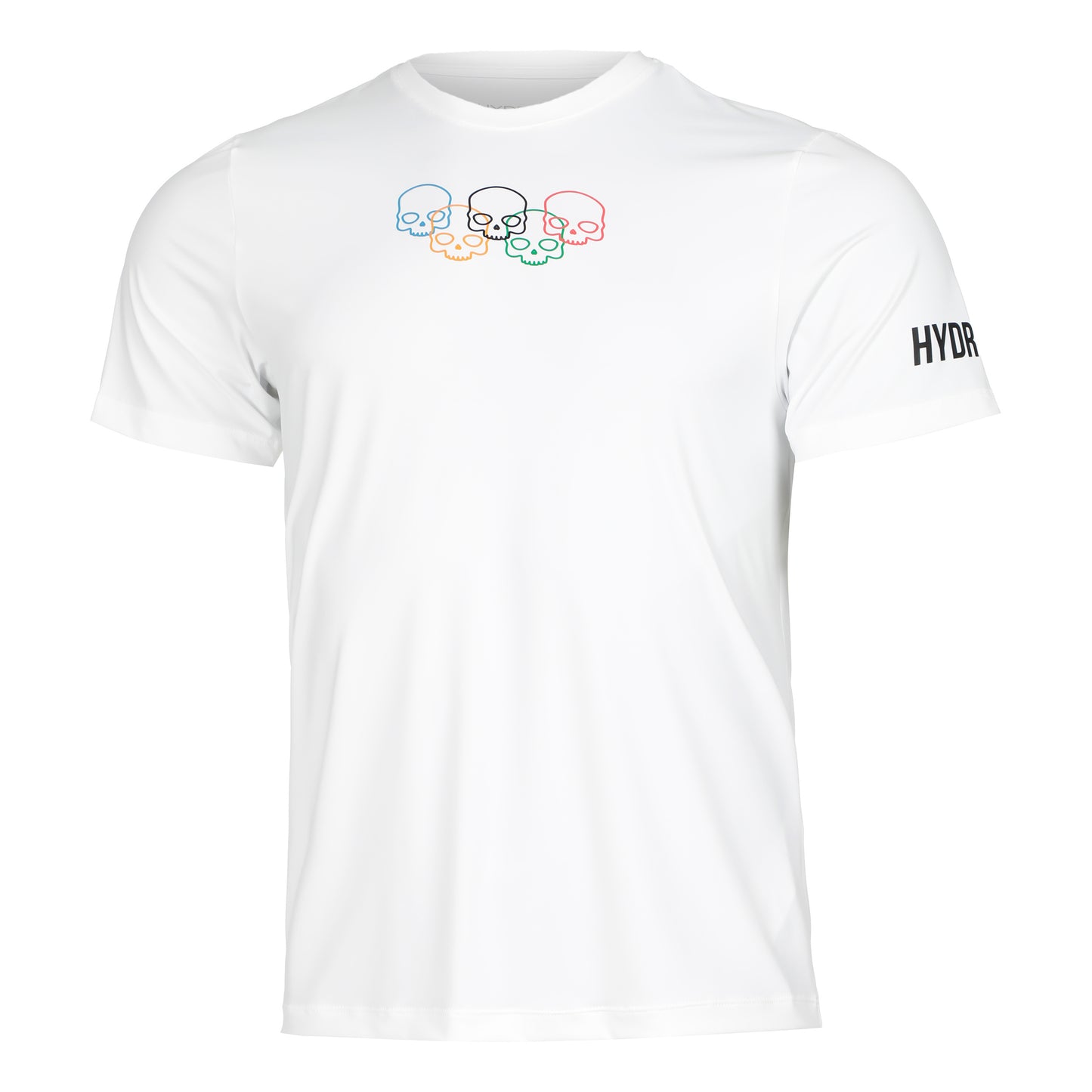 Hydrogen Olympic Skull Tech T-shirt Herrer - hvid, flerfarvet