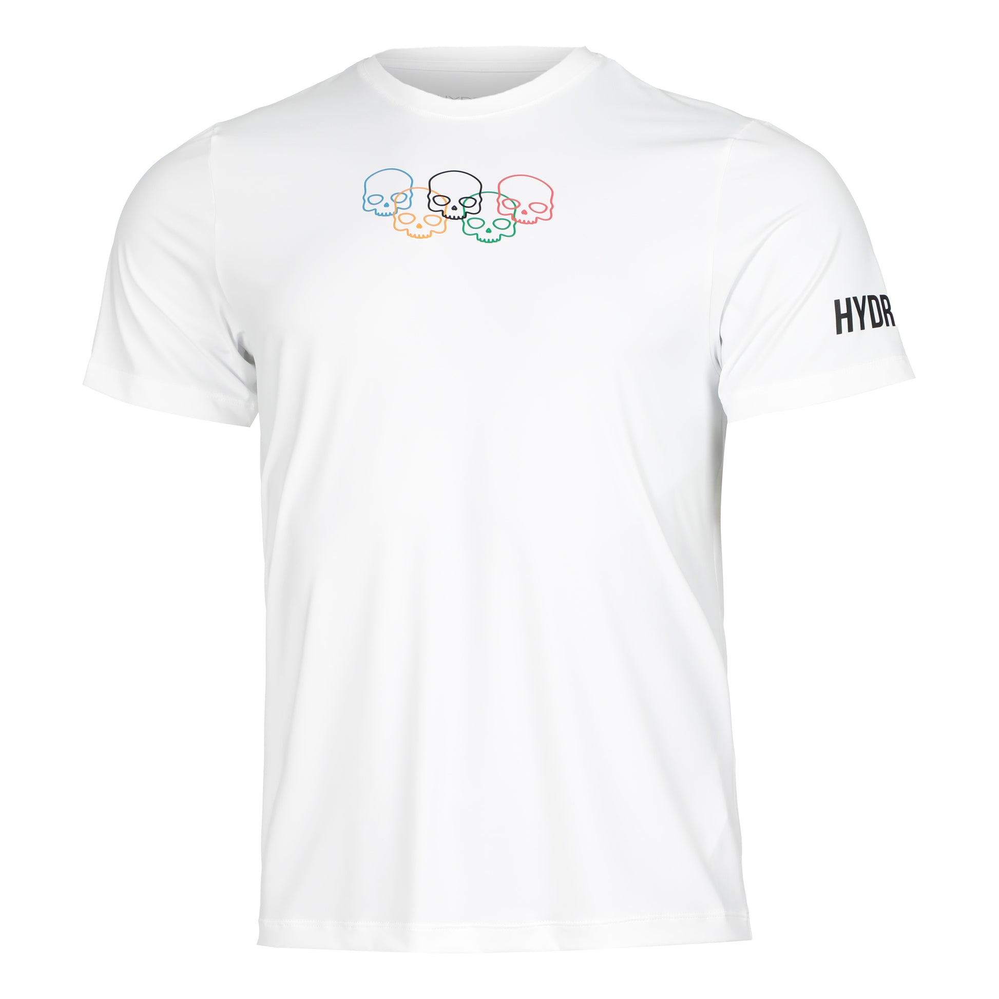 Hydrogen Olympic Skull Tech T-shirt Herrer - hvid, flerfarvet
