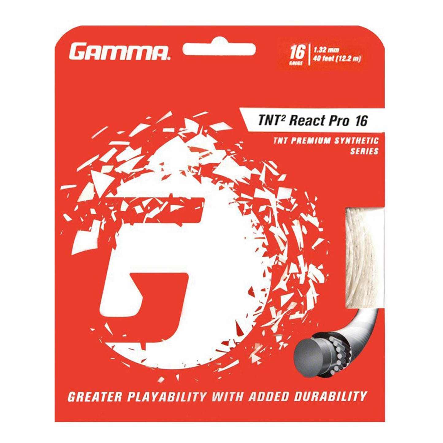 Gamma TNT² React Pro Strengesæt 12,2m-Hvid