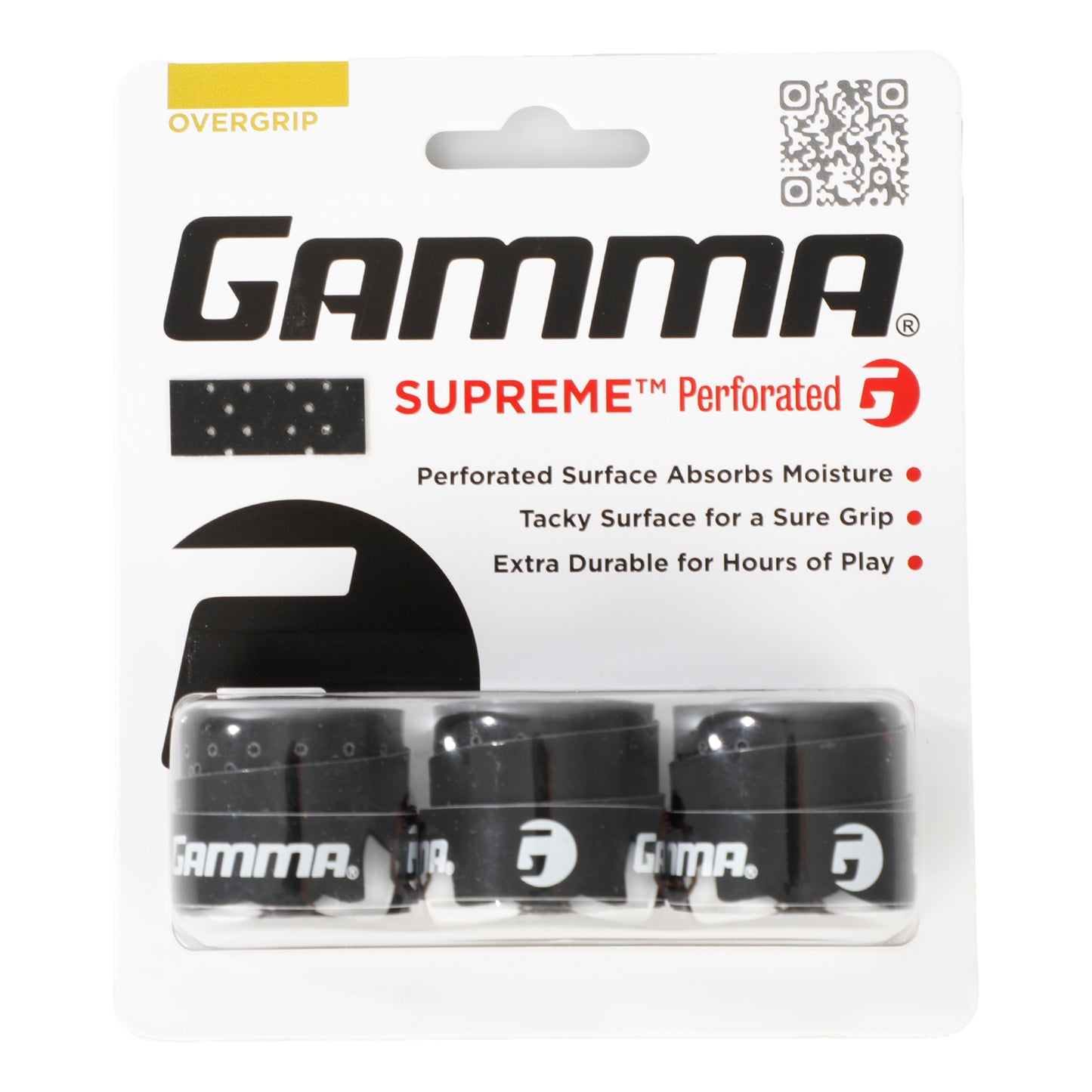 Gamma Supreme Perforated Pakke med 3 - sort