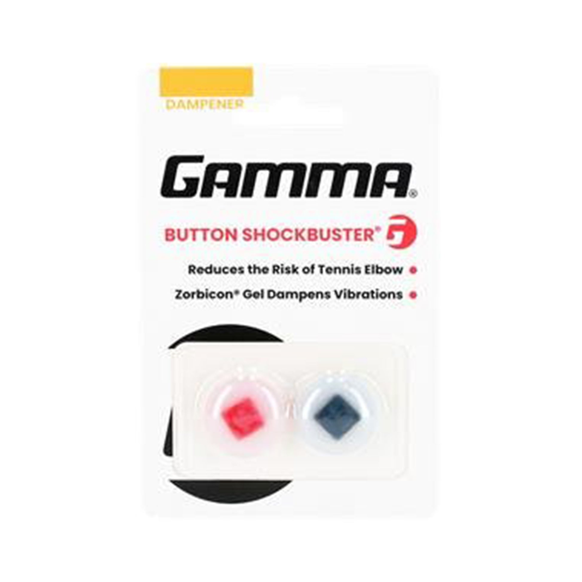 Gamma Button Shockbuster Dæmper-Rød,Sort