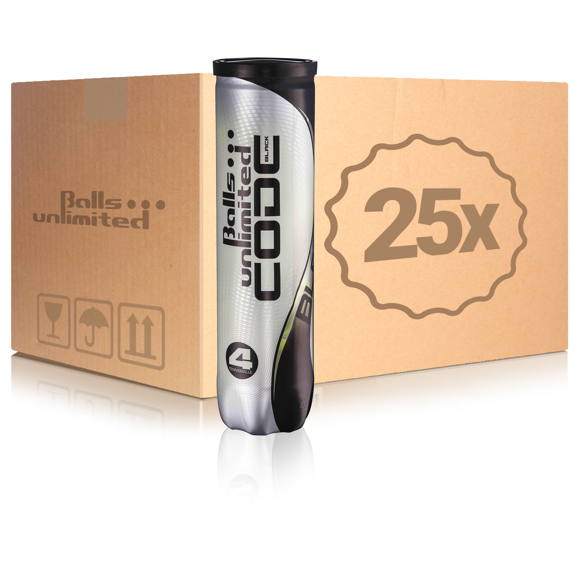 Balls Unlimited 25x dåse med 4 Code Black