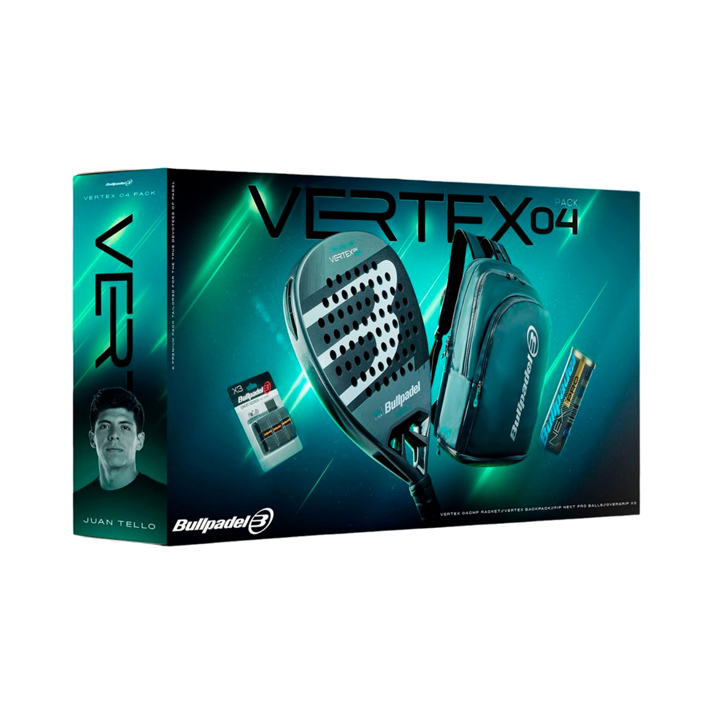 Bullpadel Vertex 04 Pack Man Ketcherpakke Padel Plus rygsæk-sort
