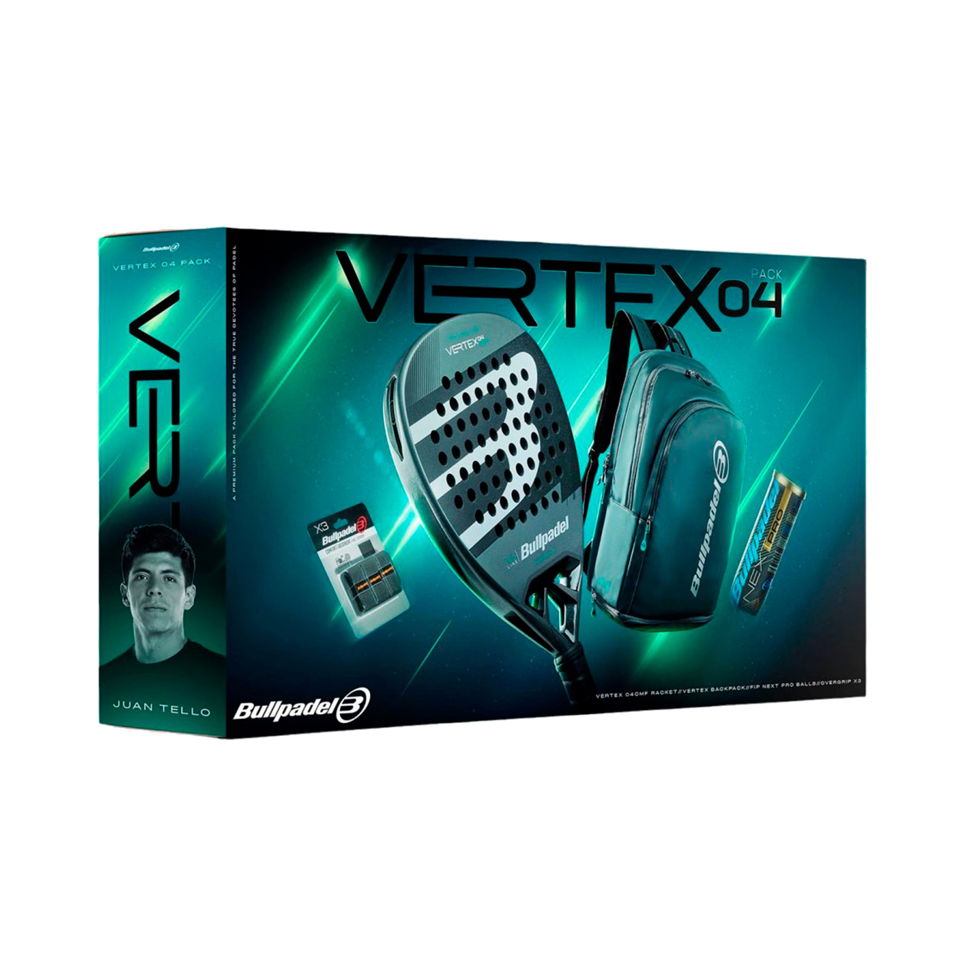 Bullpadel Vertex 04 Pack Man Ketcherpakke Padel Plus rygsæk-sort